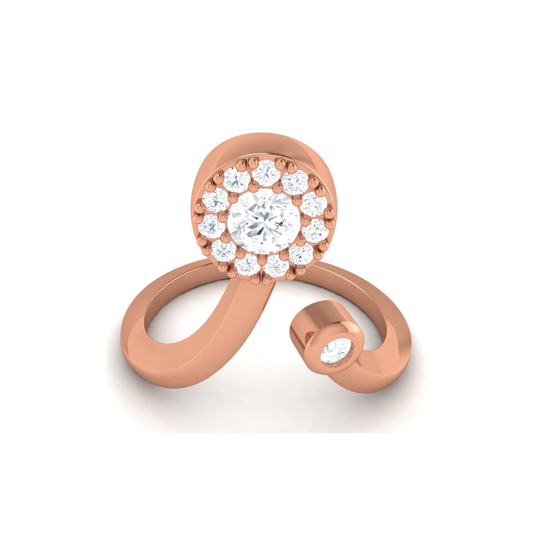 Minimal Yellow Gold Ring with Lab Grown Diamonds Virja