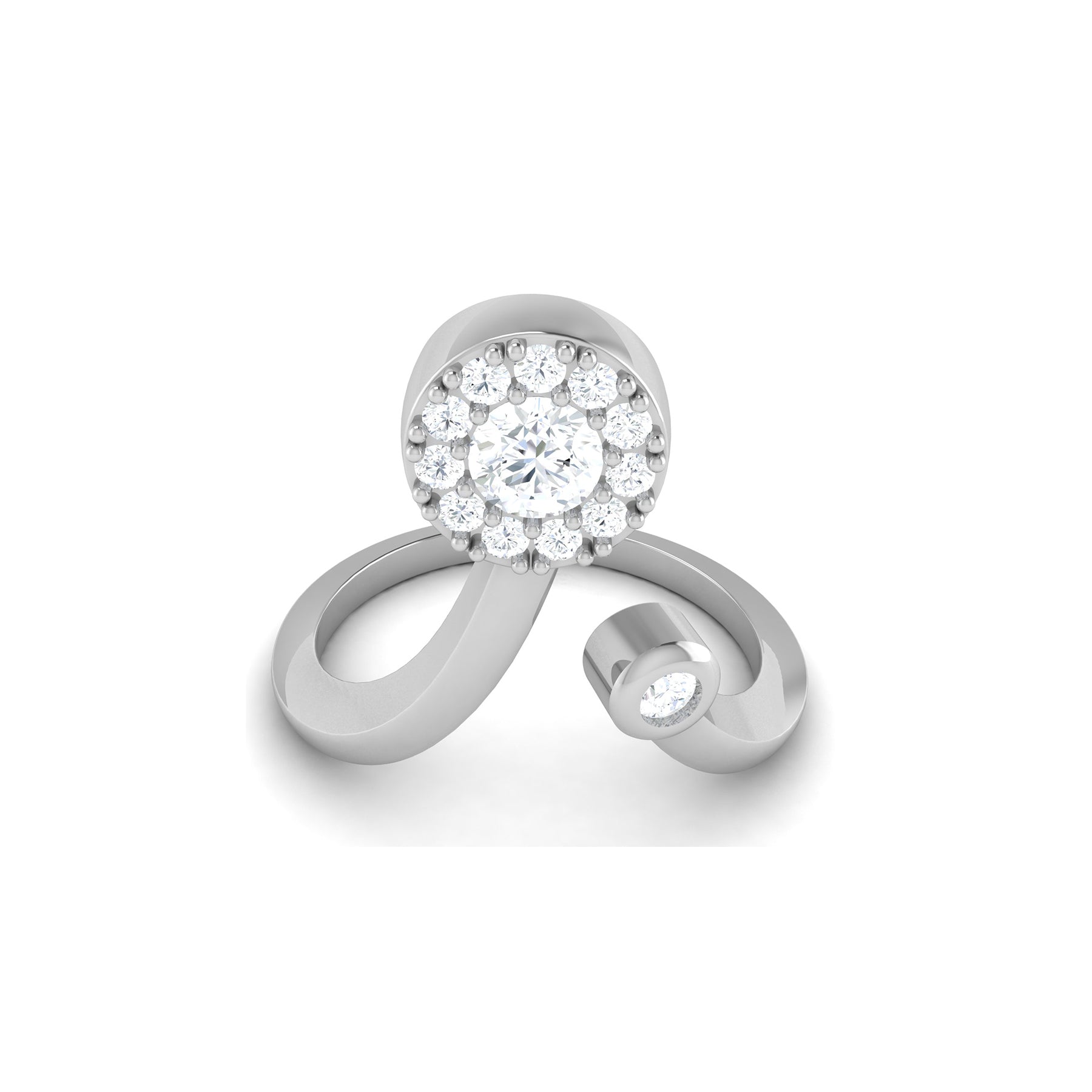 Minimal White Gold Ring with Lab Grown Diamonds Virja