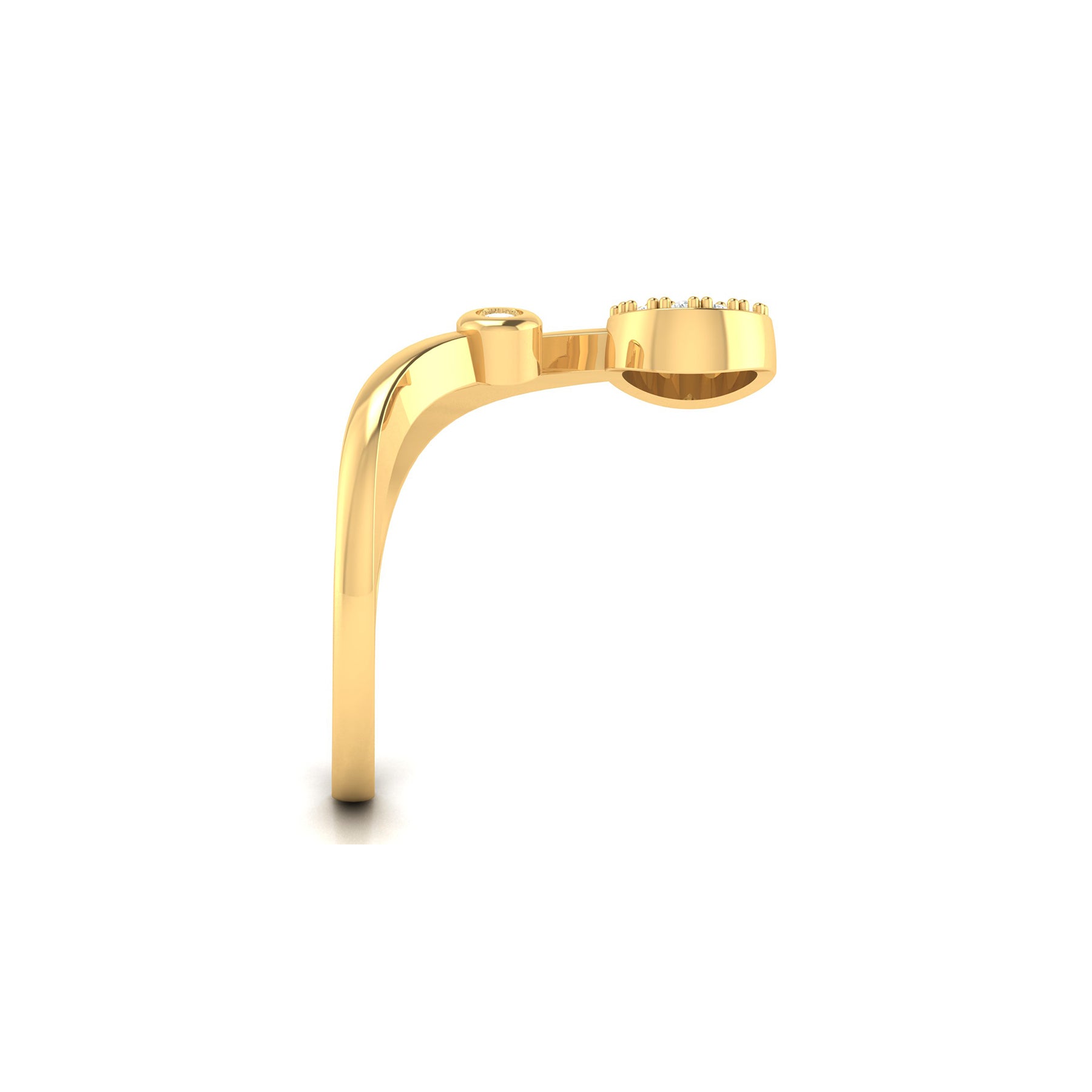 Minimal Yellow Gold Ring with Lab Grown Diamonds Virja