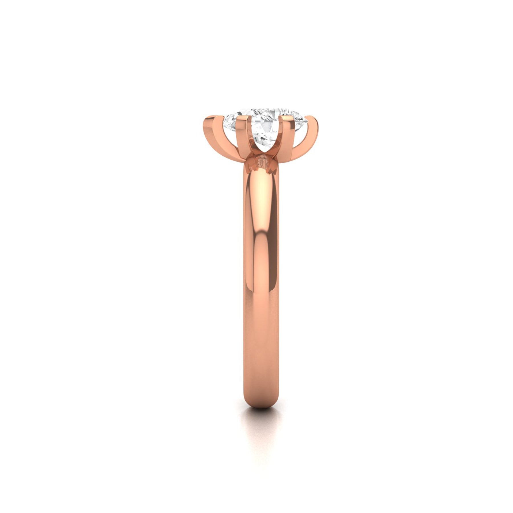 Rose Gold Solitaire Ring Online with Lab Grown Diamond Virja