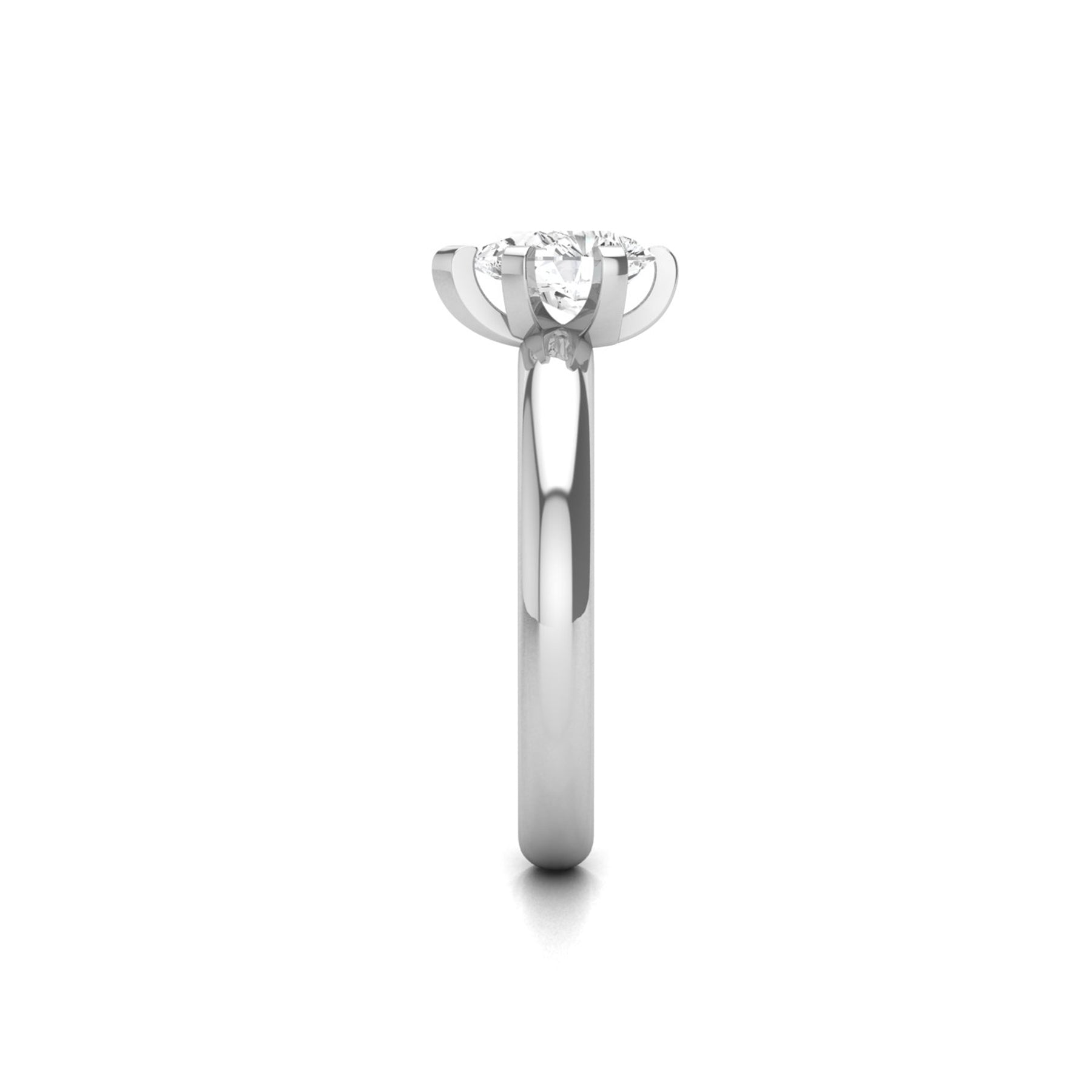 White Gold Solitaire Ring Online with Lab Grown Diamond Virja
