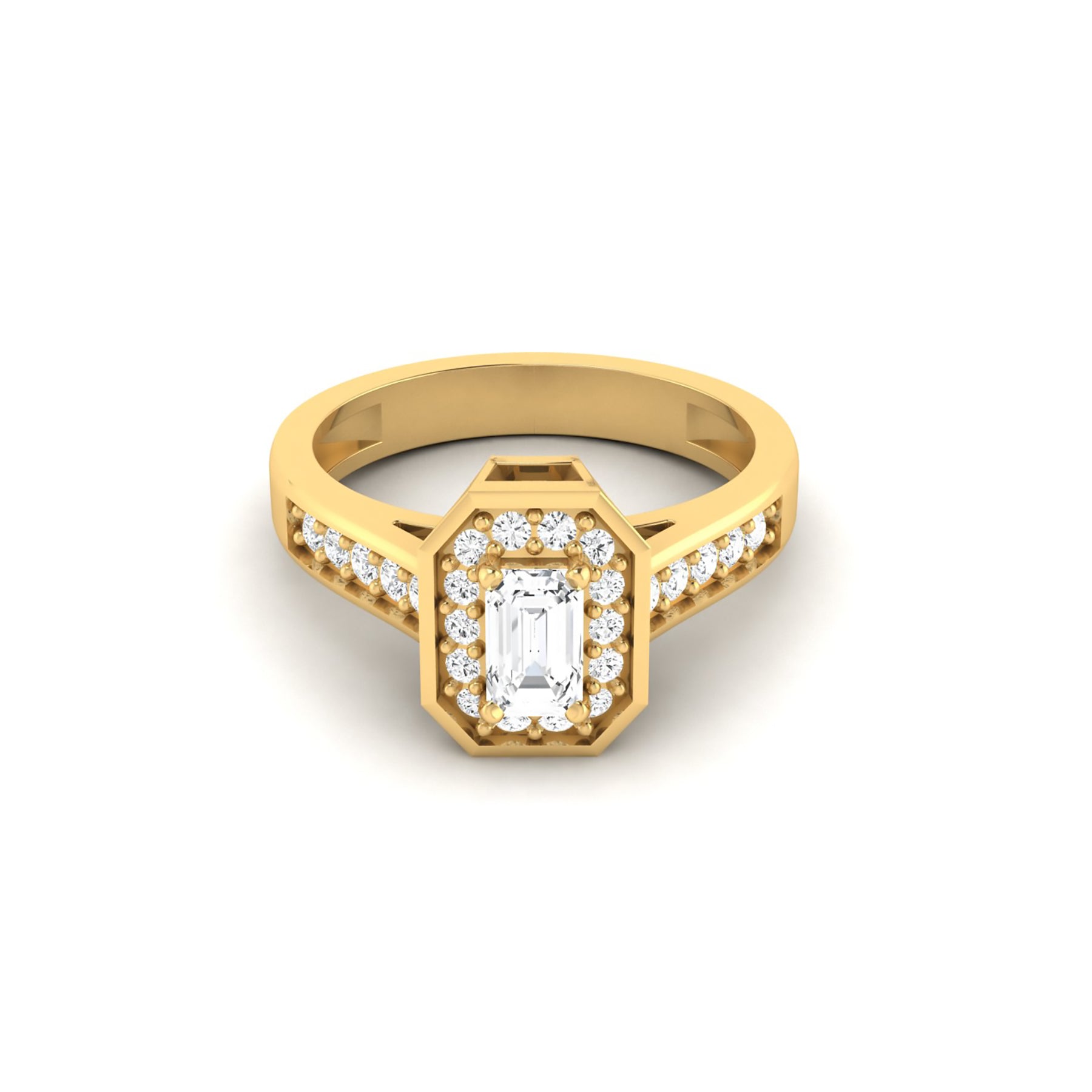 Gold Crown Ring with Lab Grown Diamond Virja