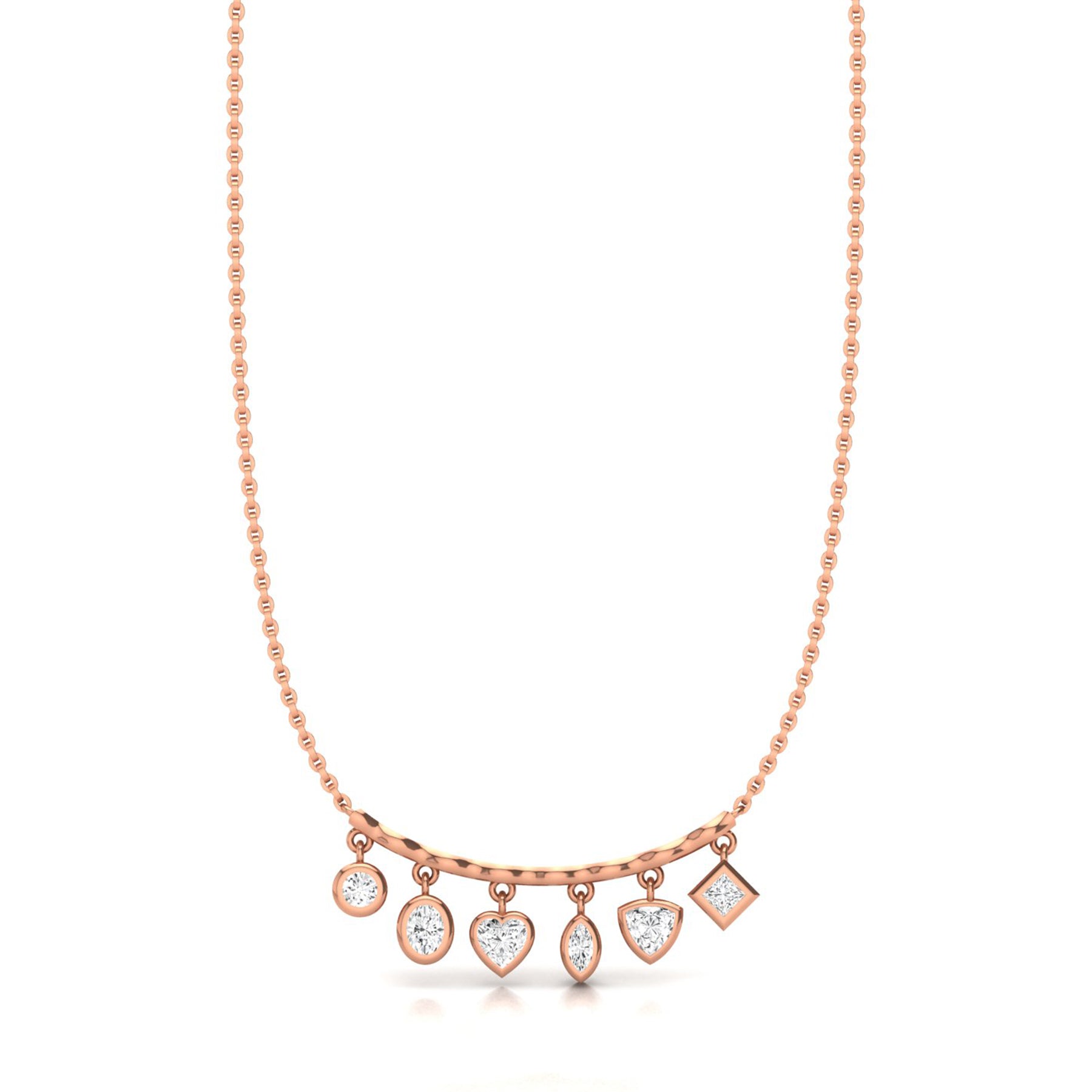 Rose Gold Necklace with Lab Grown Diamonds Virja