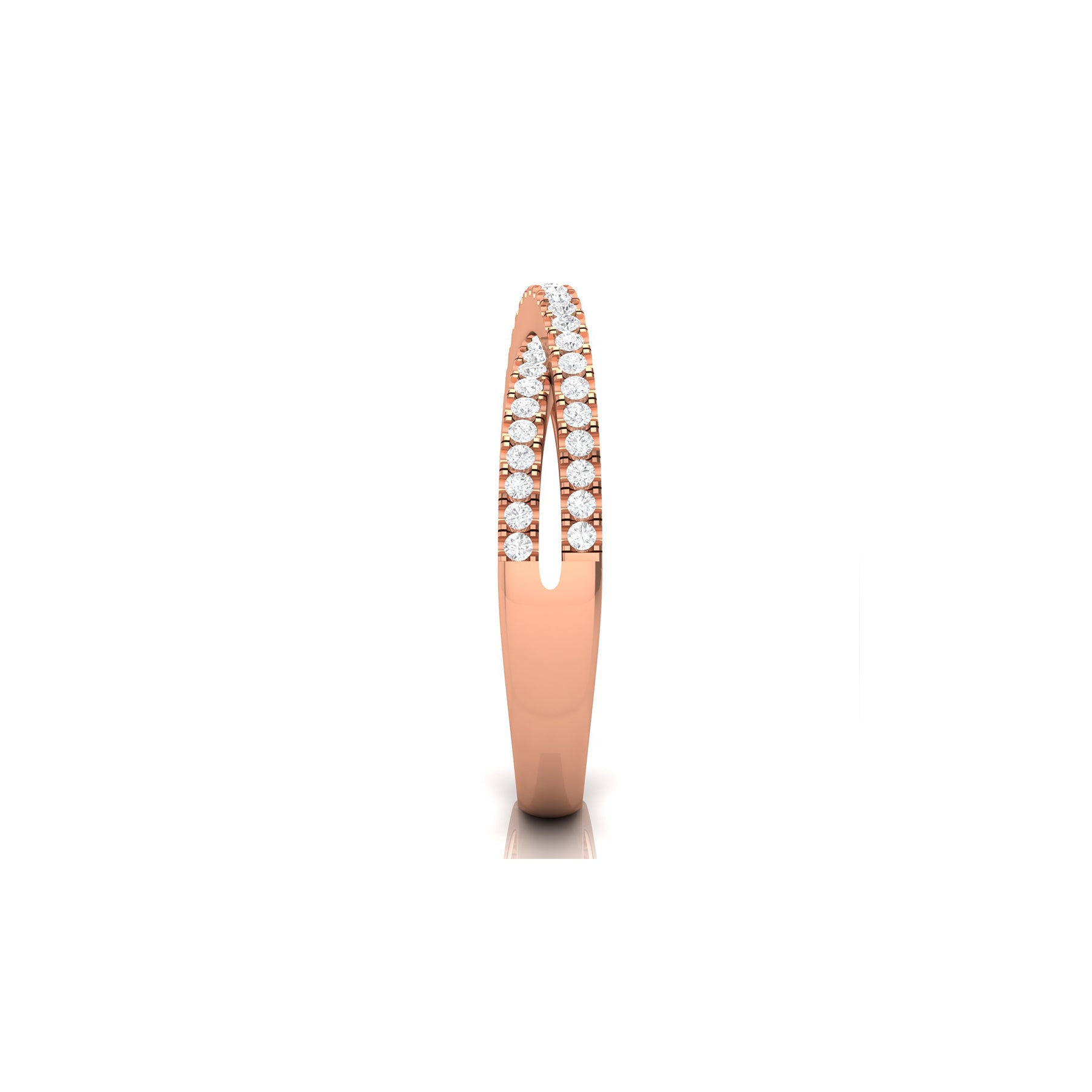 Casual Wear Rose Gold Ring with Lab Grown Diamonds Virja