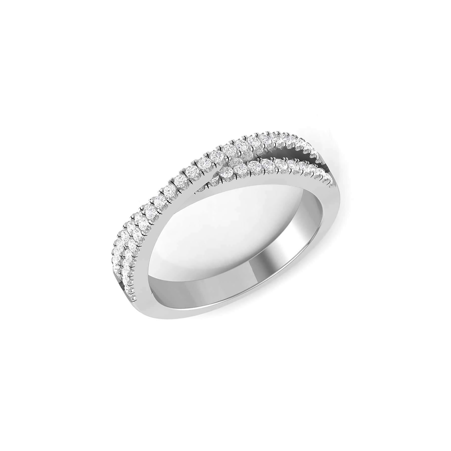 Casual Wear White Gold Ring with Lab Grown Diamonds Virja