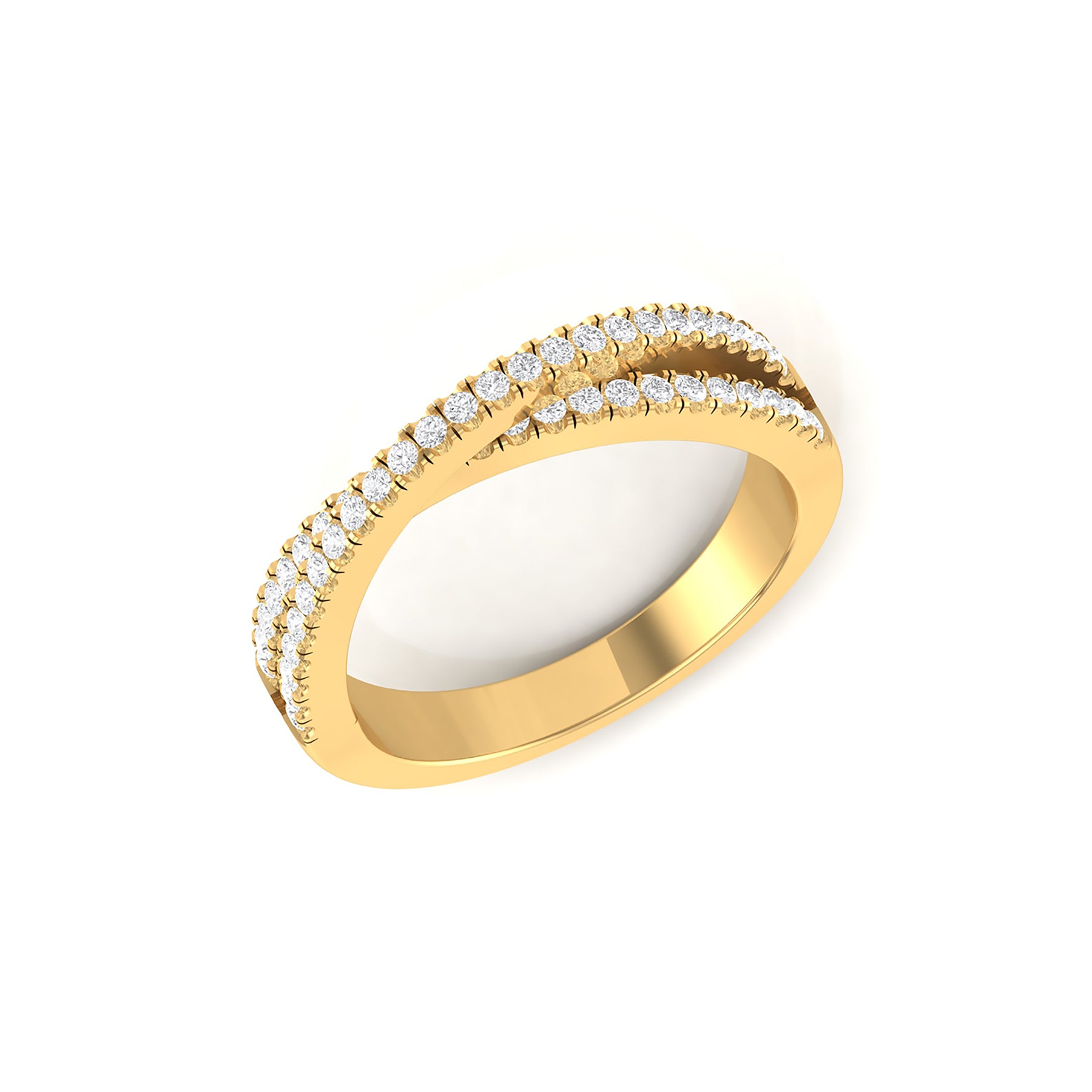 Casual Wear Yellow Gold Ring with Lab Grown Diamonds Virja