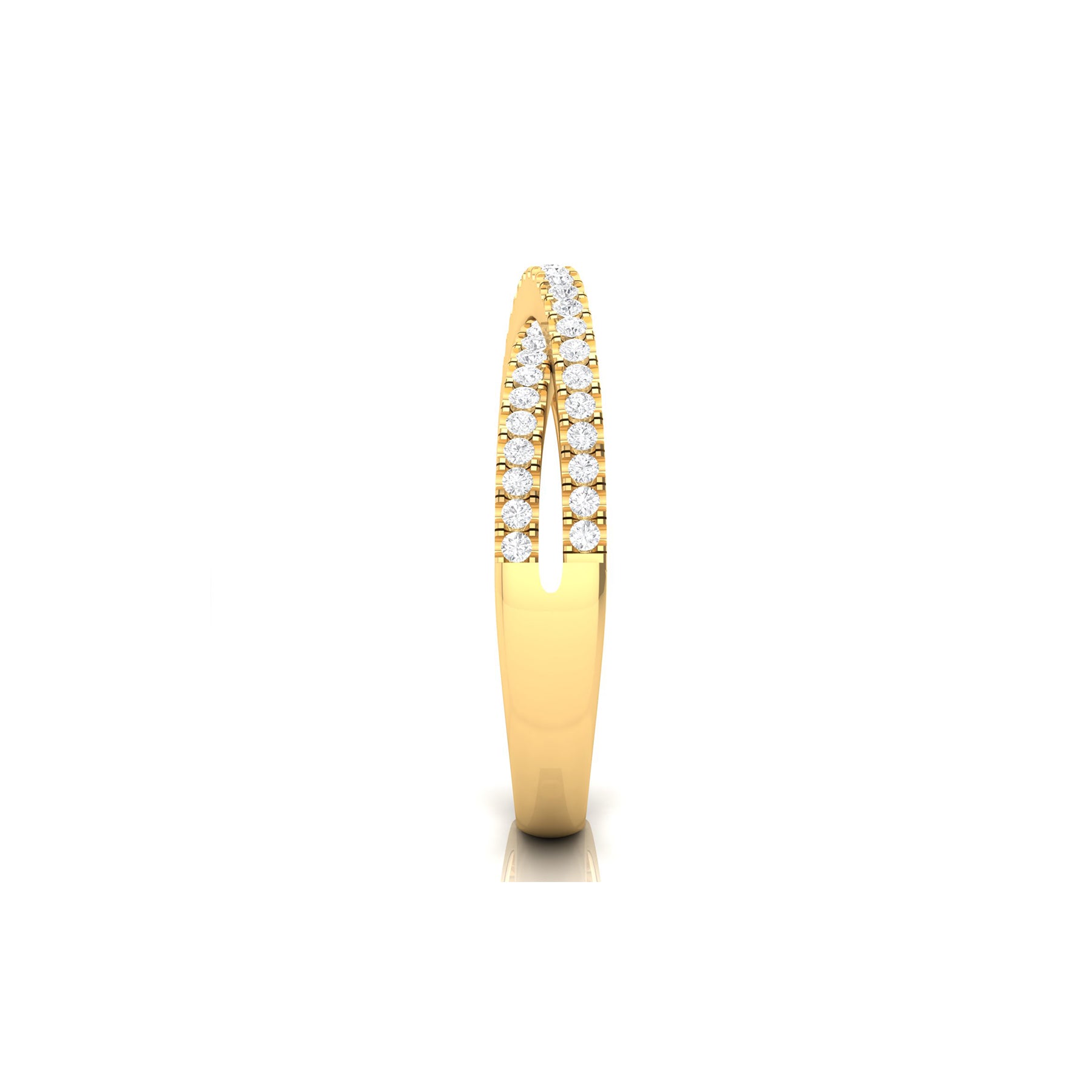 Casual Wear Yellow Gold Ring with Lab Grown Diamonds Virja