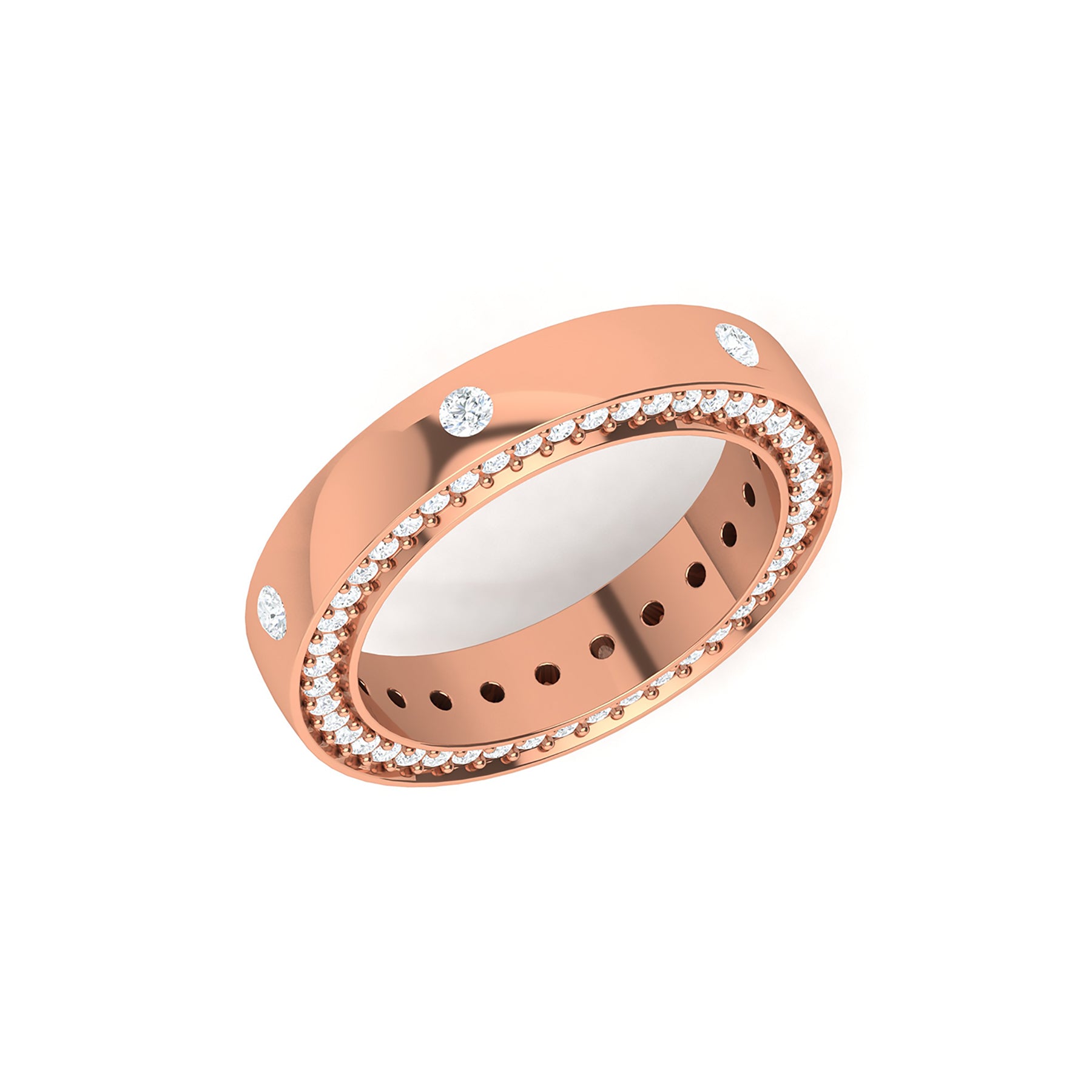 Daily Wear Rose Gold Ring with Lab Grown Diamonds Virja