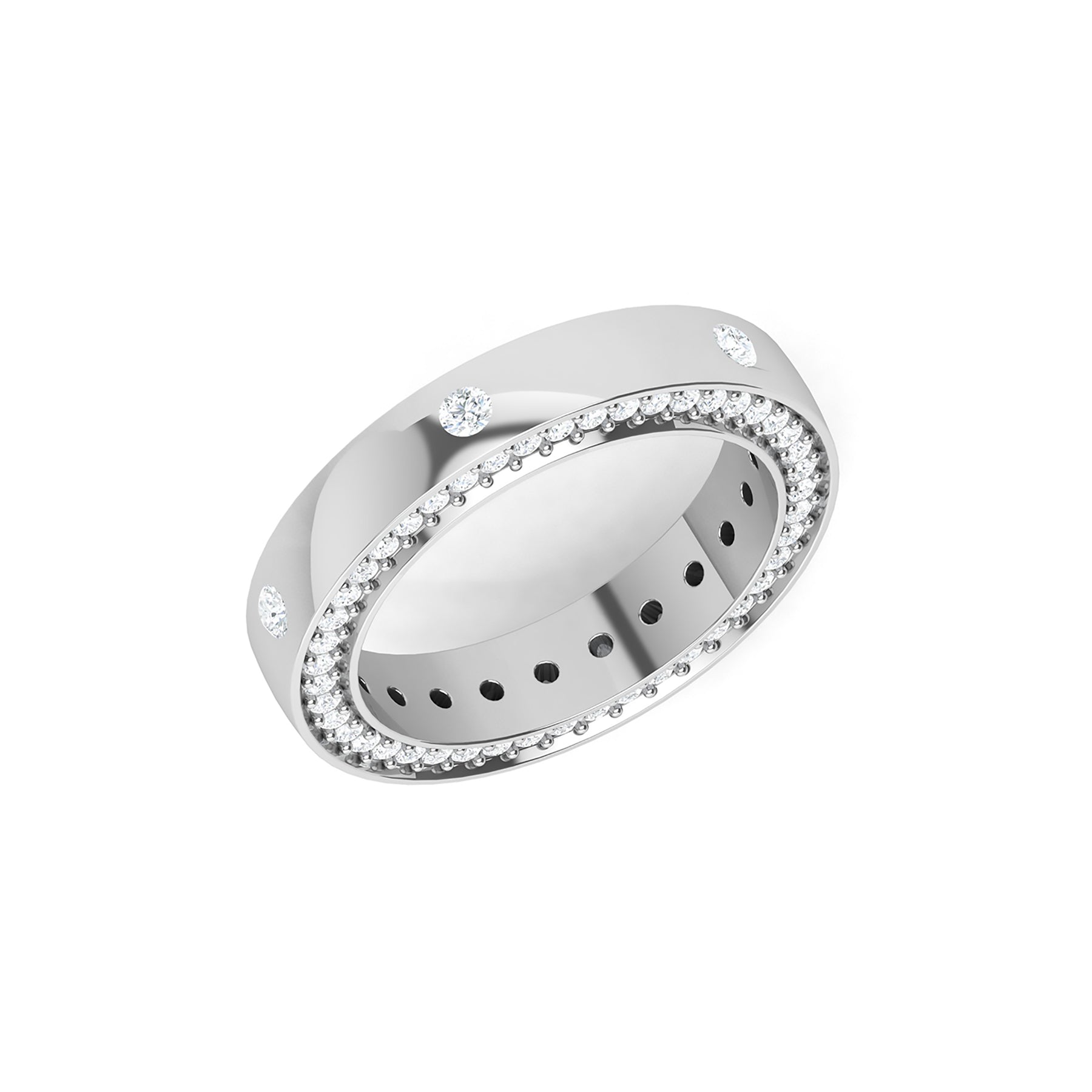 Daily Wear White Gold Ring with Lab Grown Diamonds Virja