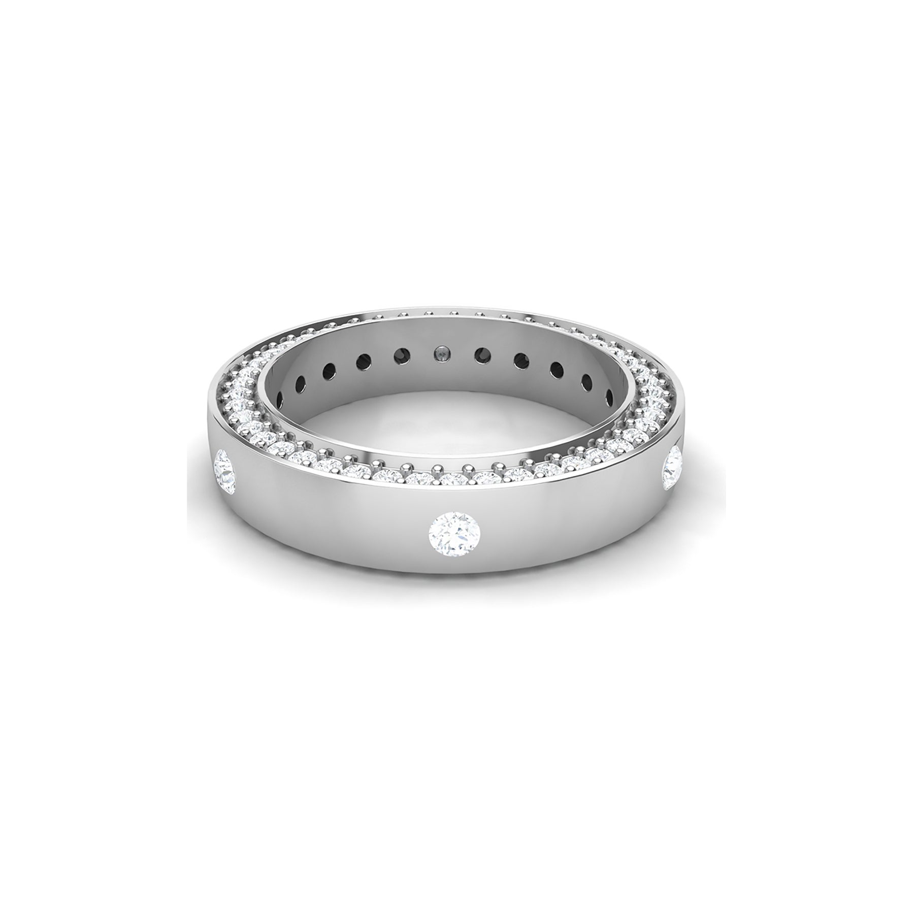 Daily Wear White Gold Ring with Lab Grown Diamonds Virja