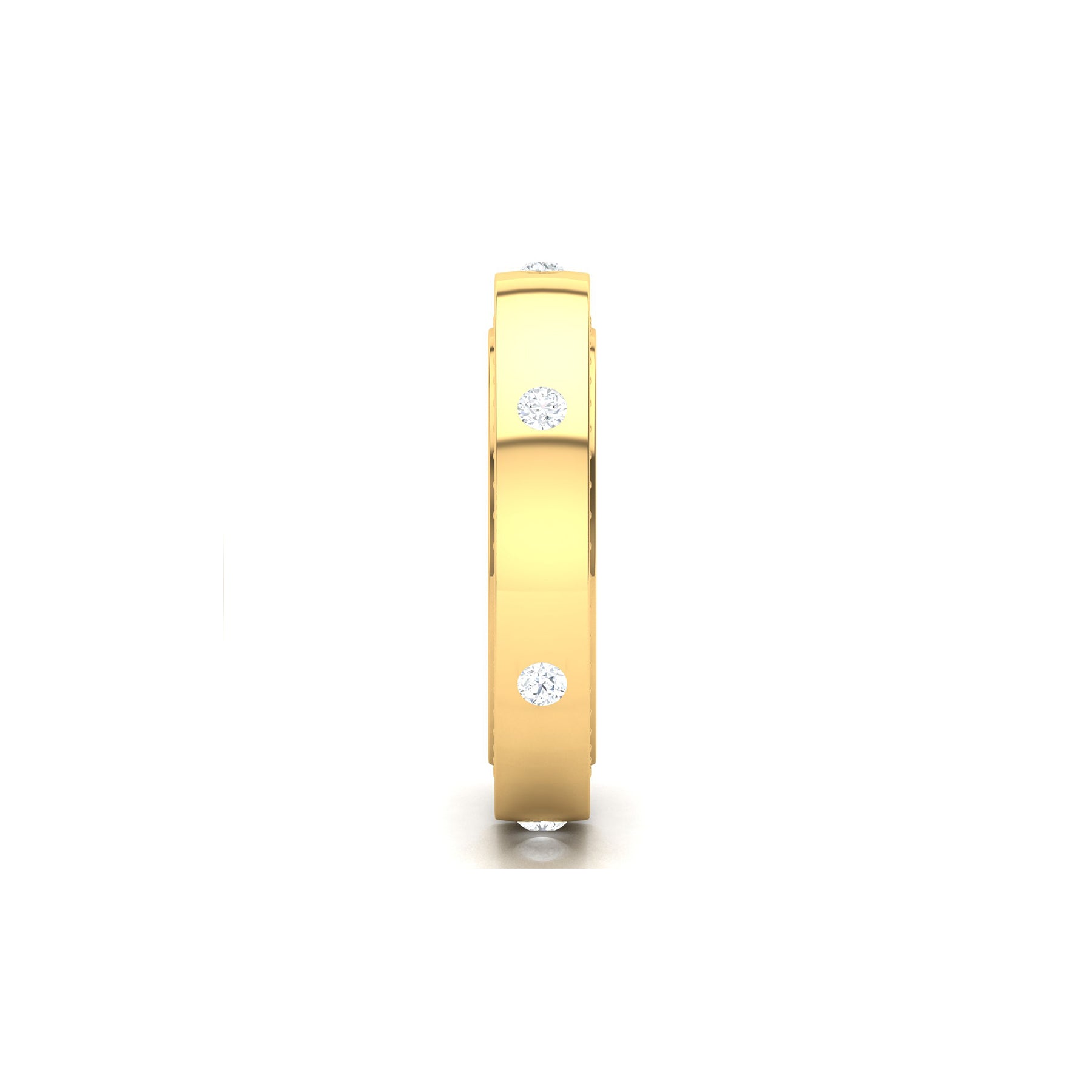 Daily Wear Yellow Gold Ring with Lab Grown Diamonds Virja