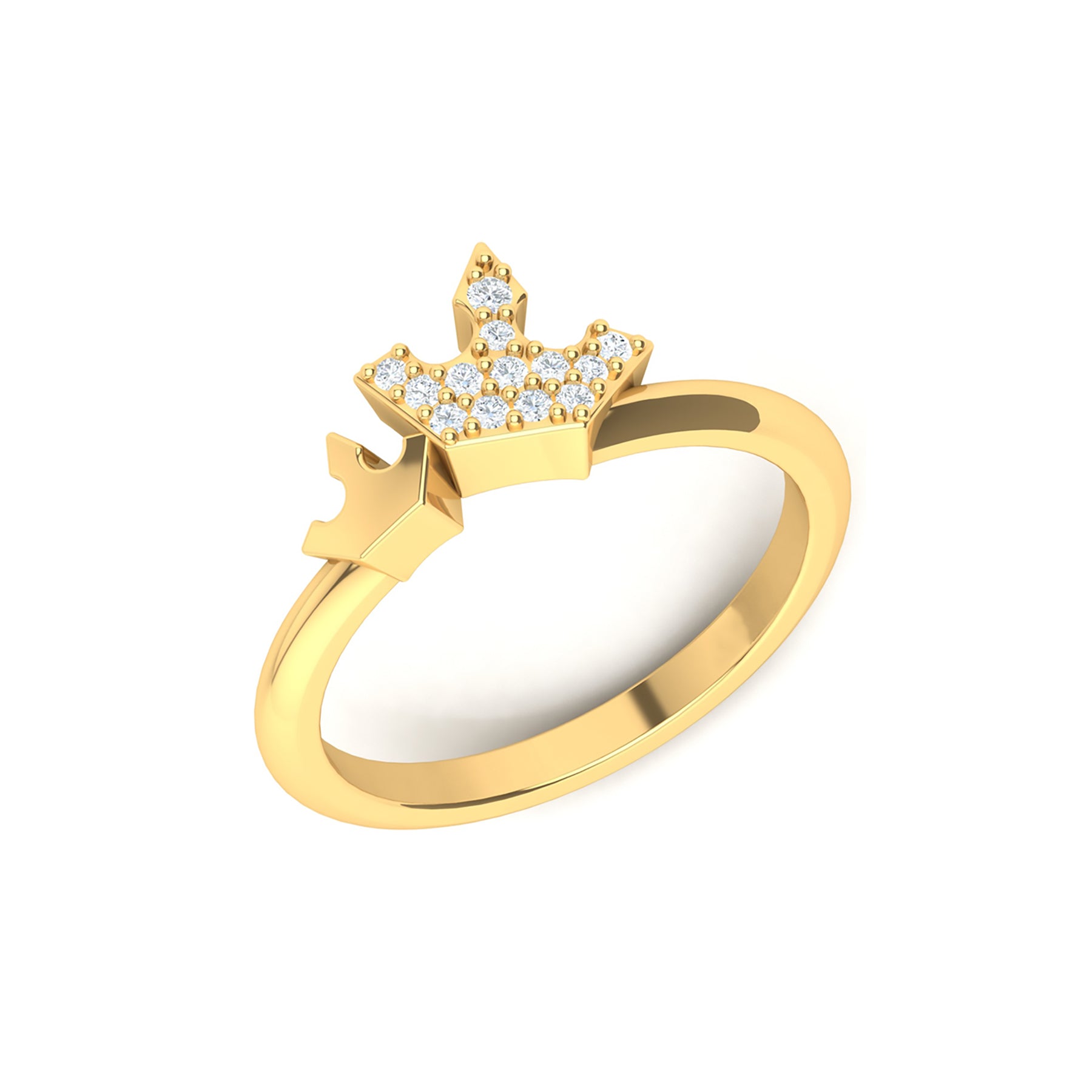 Yellow Gold Ring with Lab Grown Diamonds Virja