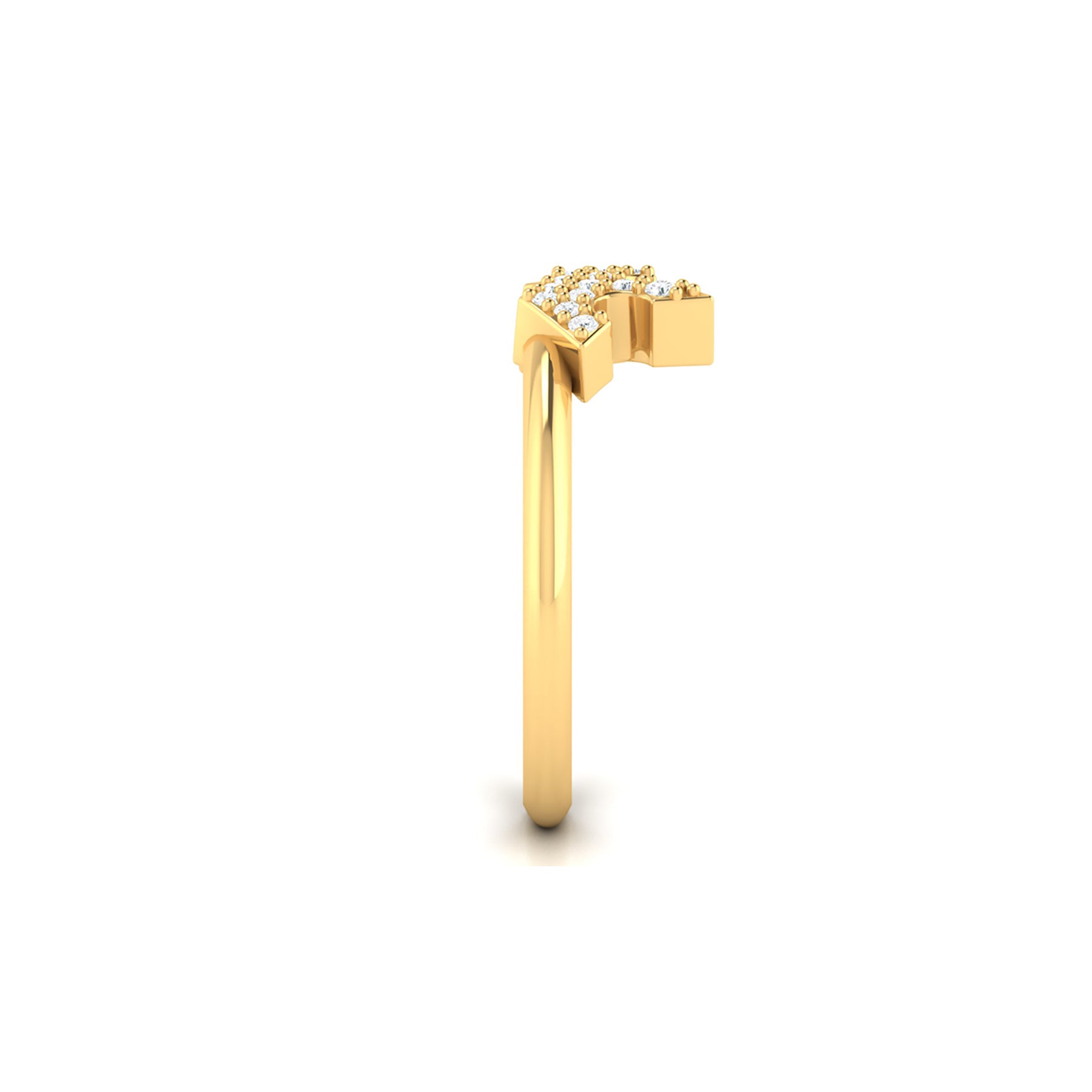 Yellow Gold Ring with Lab Grown Diamonds Virja