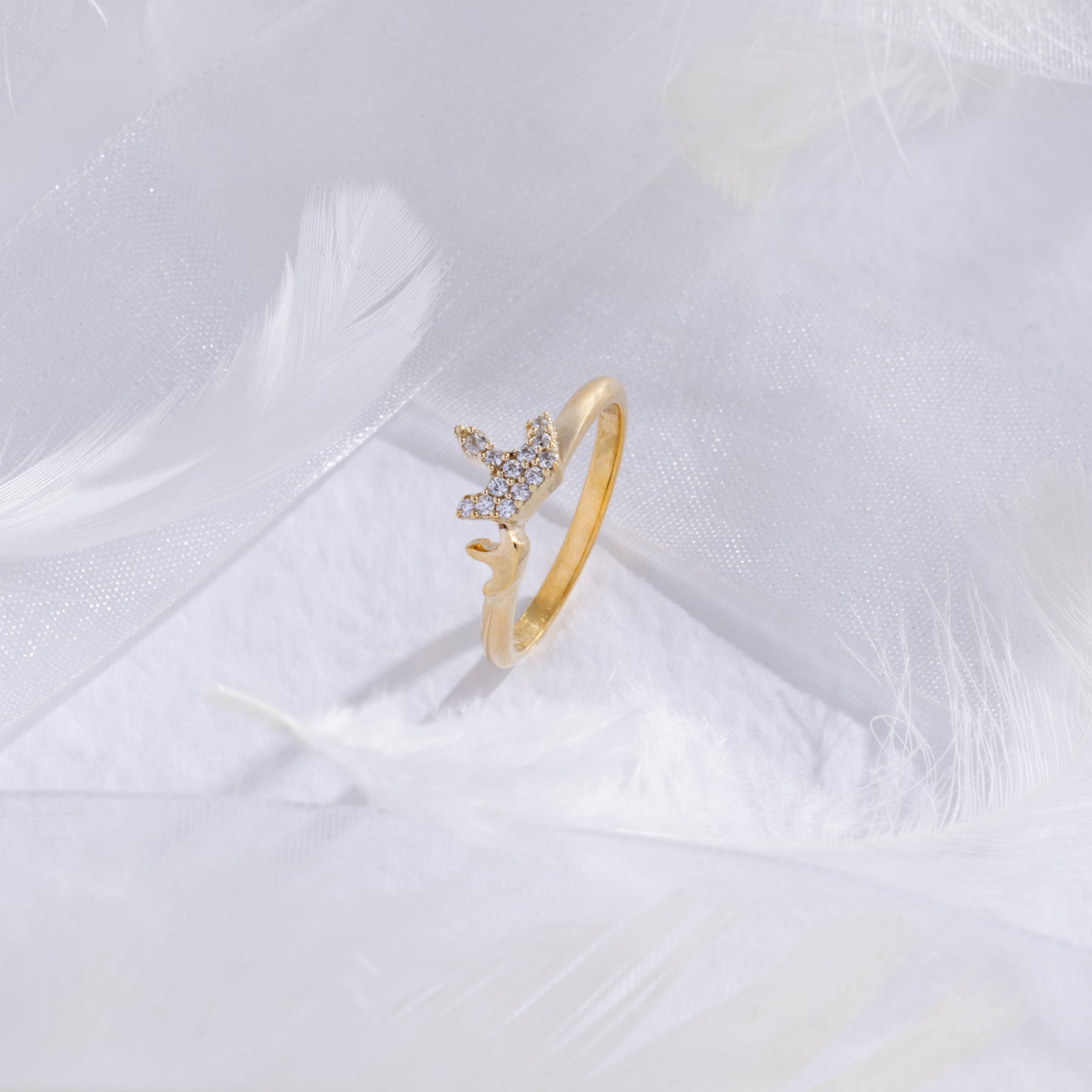 Yellow Gold Ring with Lab Grown Diamonds Virja