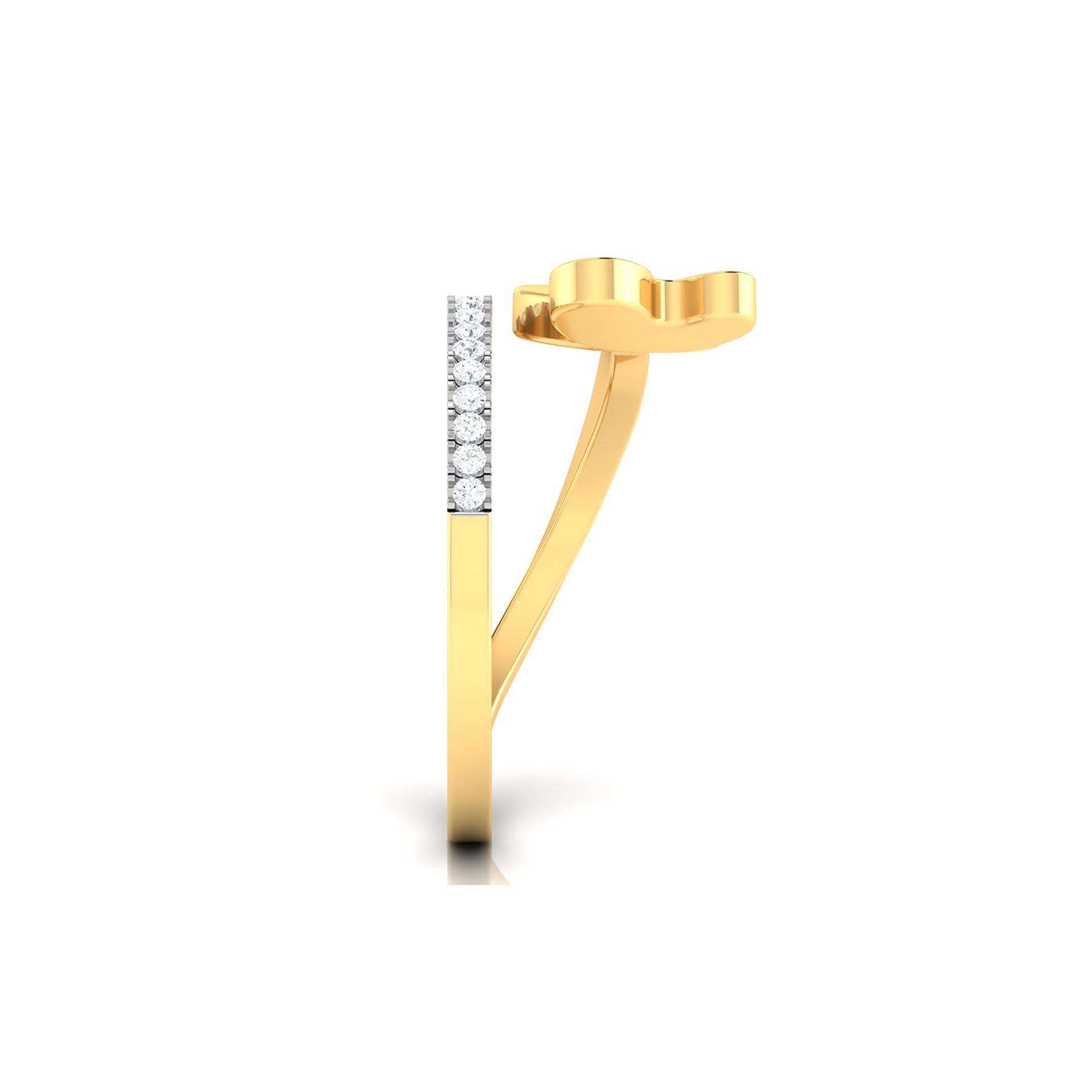Gold Band Ring with Lab Grown Diamond Virja