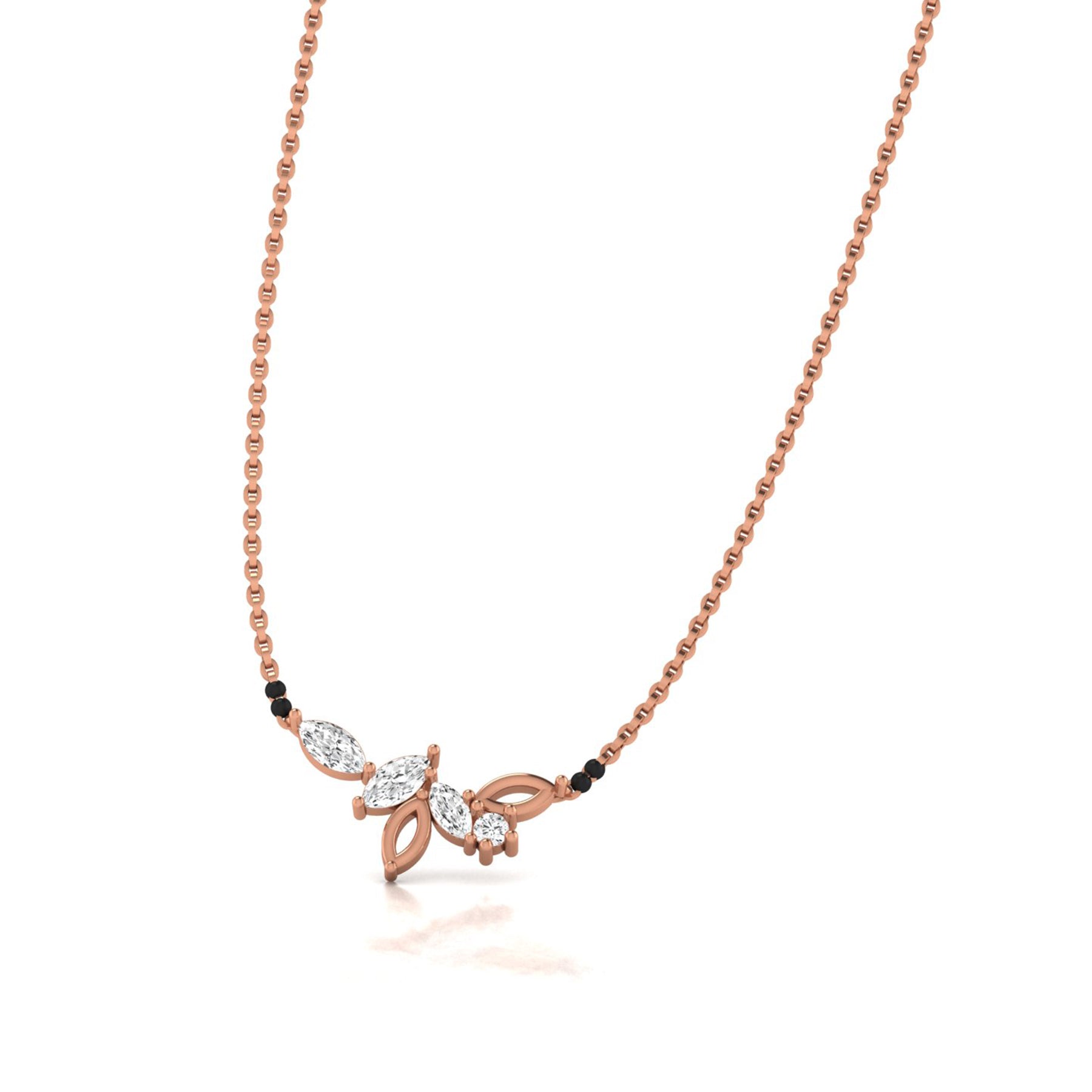 Rose Gold Mangalsutra with Lab Grown Diamond Virja