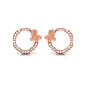 Rose Gold Casual Wear Earrings with Lab Grown Diamonds Virja