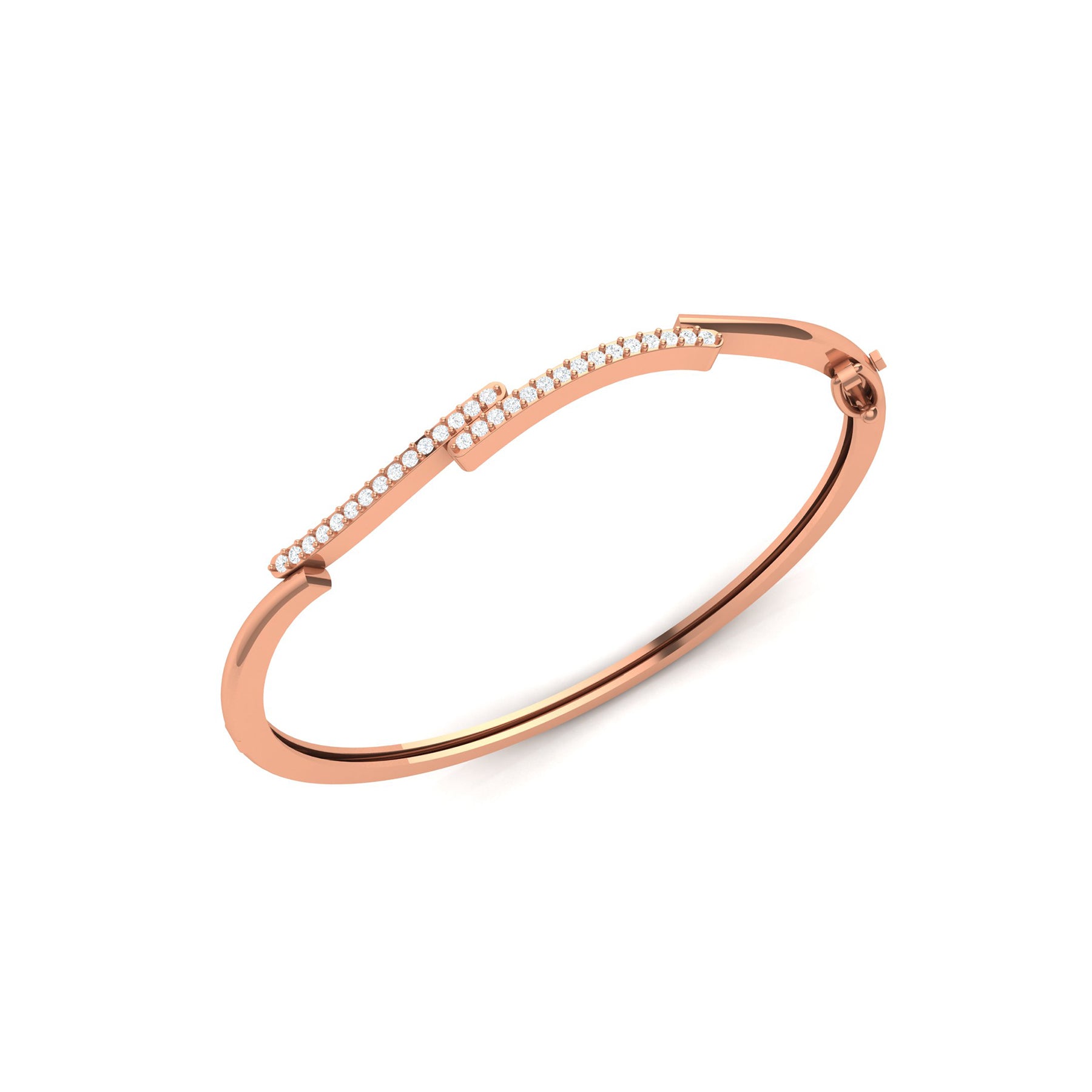 Rose Gold Link Bracelet with Lab Grown Diamonds Virja