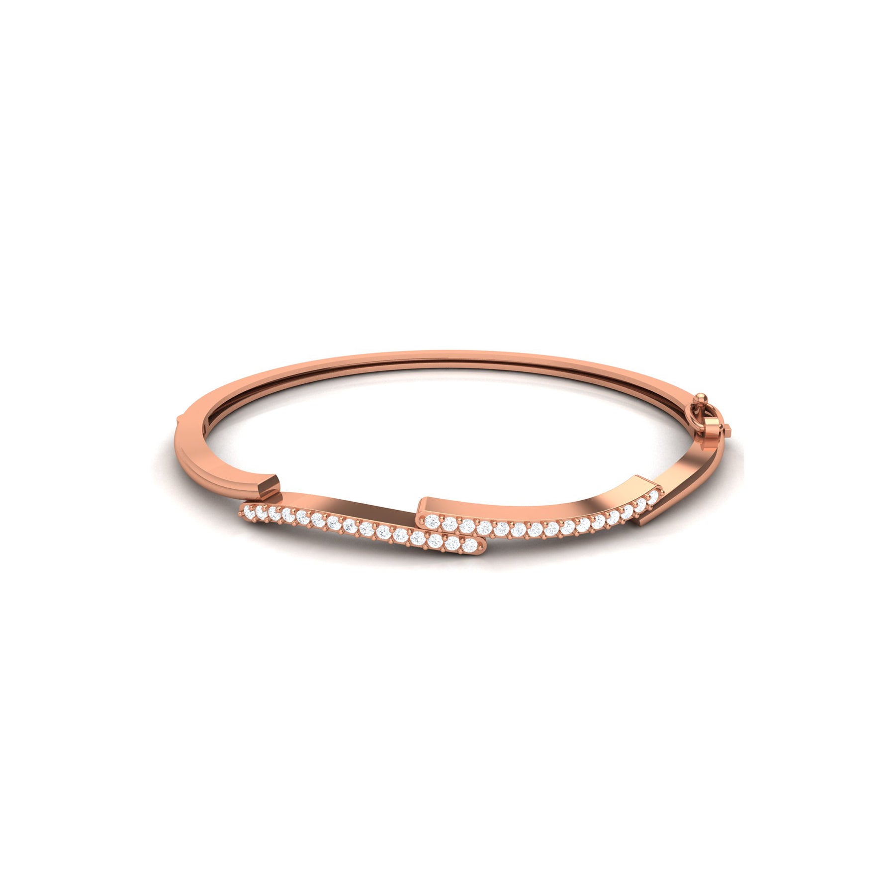 Rose Gold Link Bracelet with Lab Grown Diamonds Virja