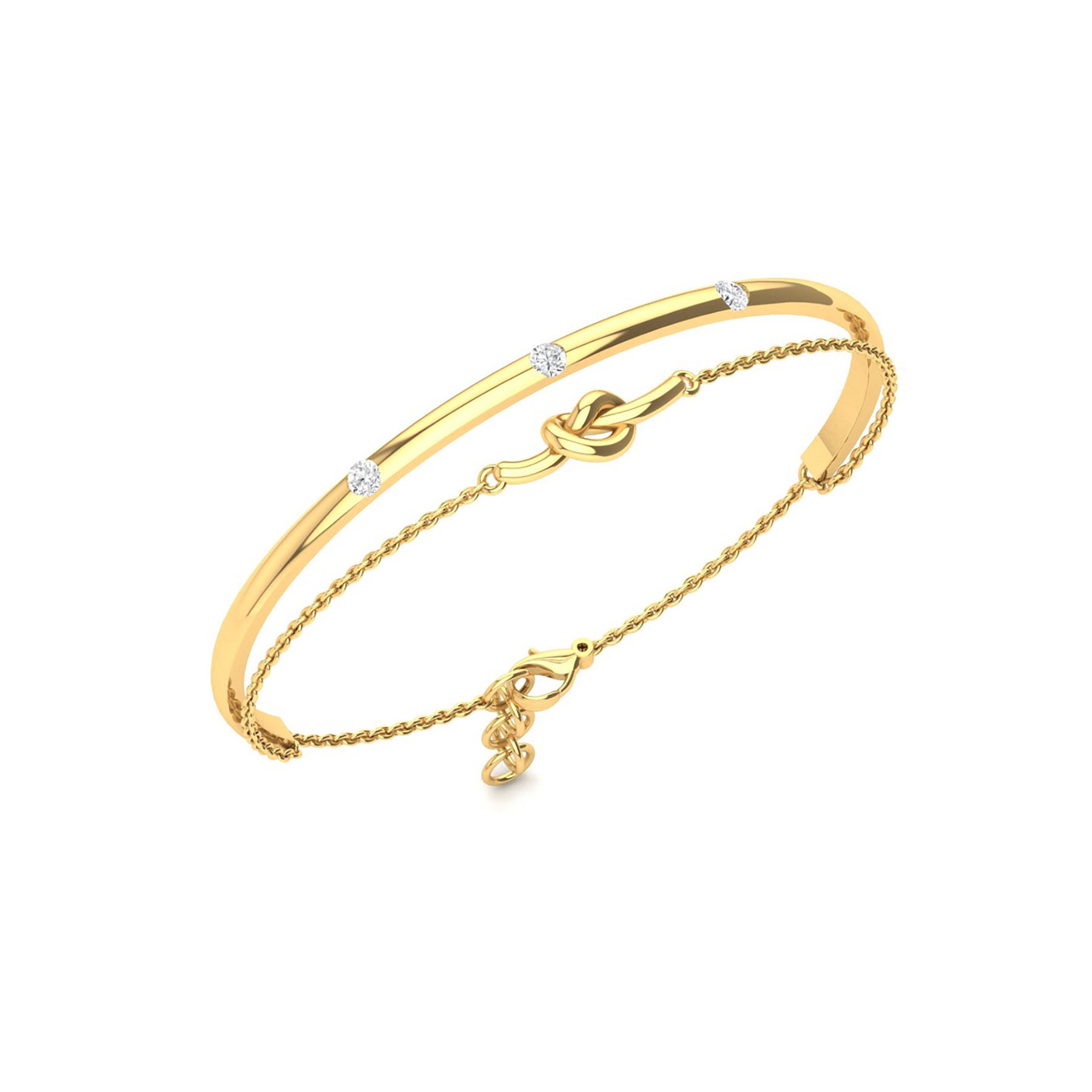 Gold Chain Bracelet with Lab Grown Diamond Virja