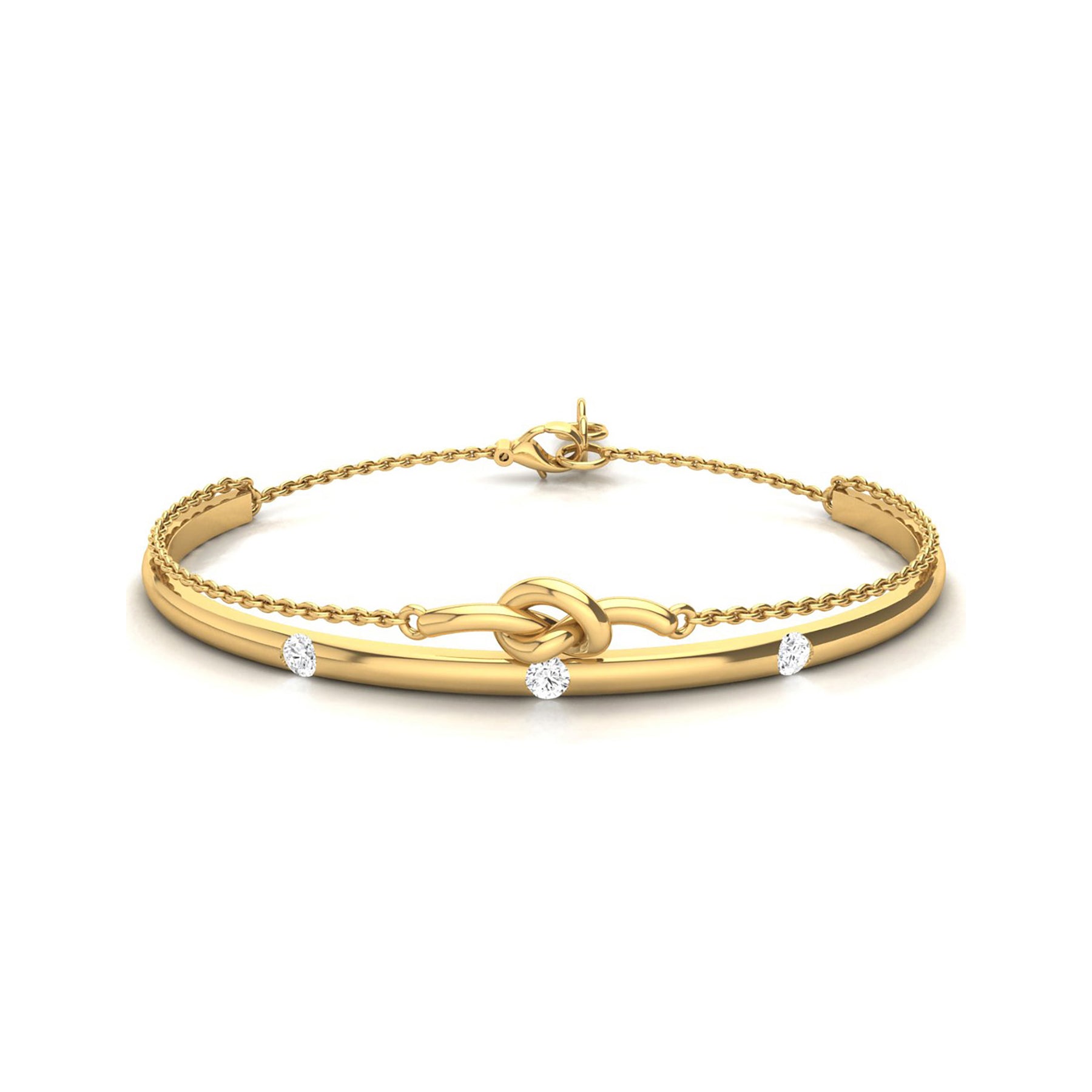Gold Chain Bracelet with Lab Grown Diamond Virja