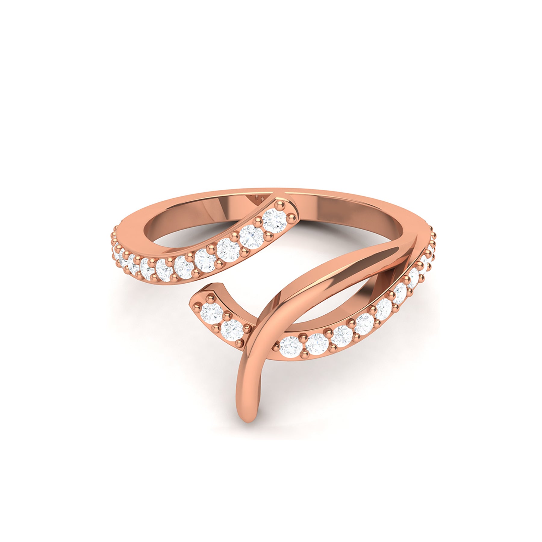 Starburst Rose Gold Ring with Lab Grown Diamond Virja