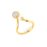 Minimal Yellow Gold Ring with Lab Grown Diamonds Virja