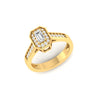 Gold Crown Ring with Lab Grown Diamond Virja