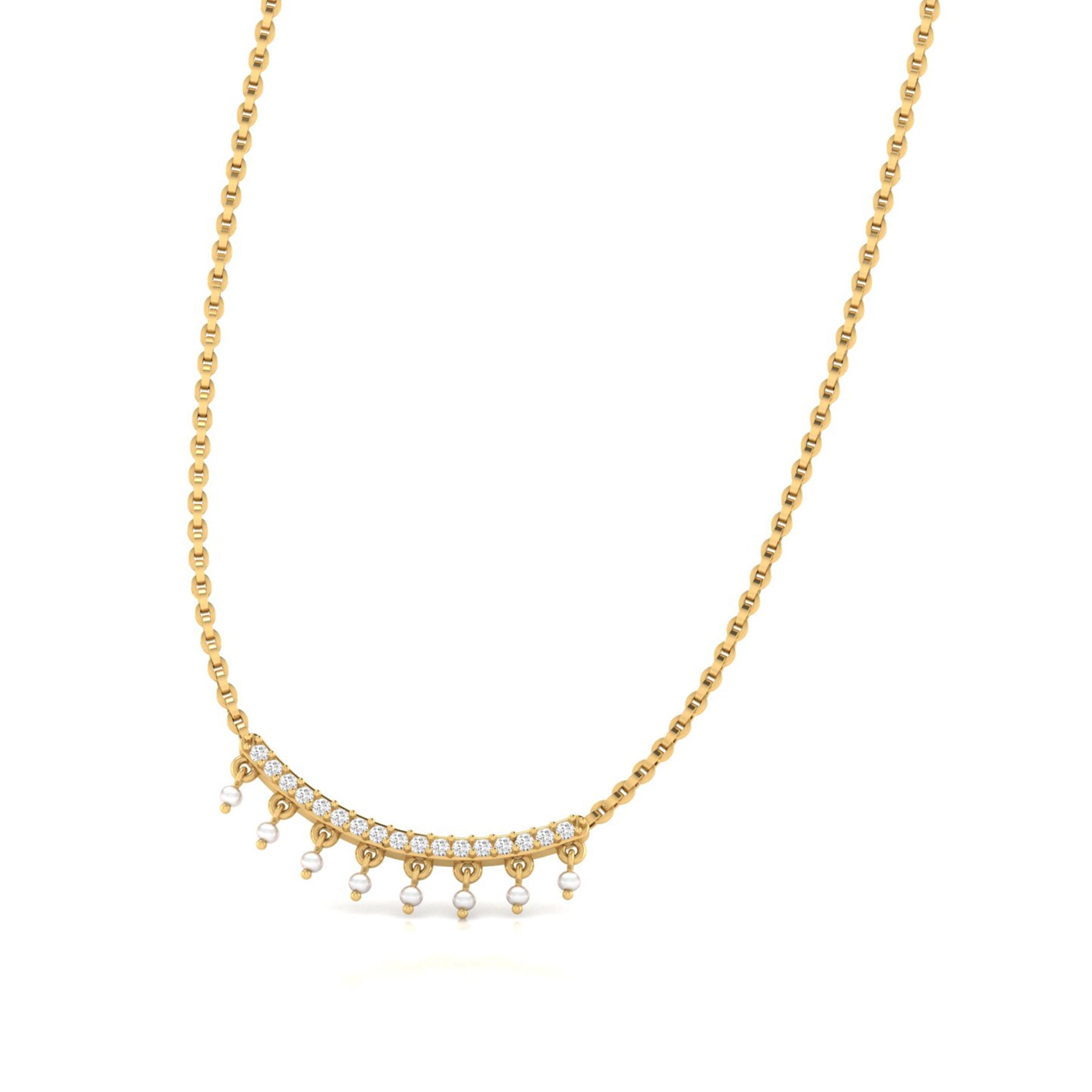 Gold Mangalsutra with Lab Grown Diamonds Virja