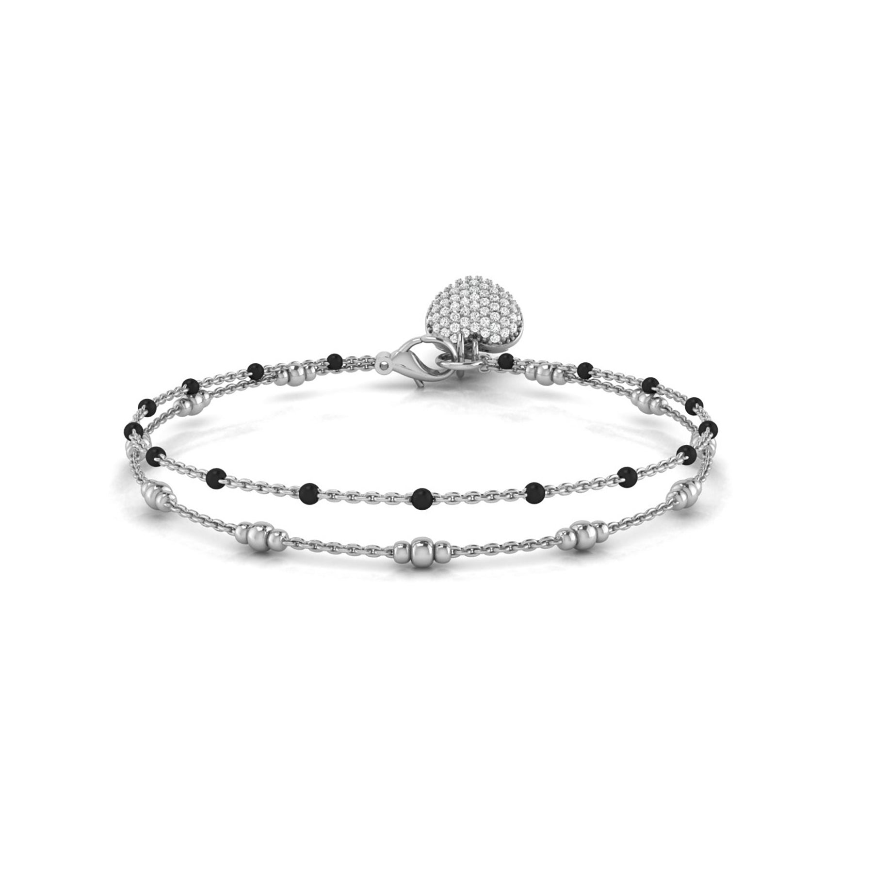 Dreamwheel Diamond Mangalsutra Bracelet for women under 35K - Candere by  Kalyan Jewellers