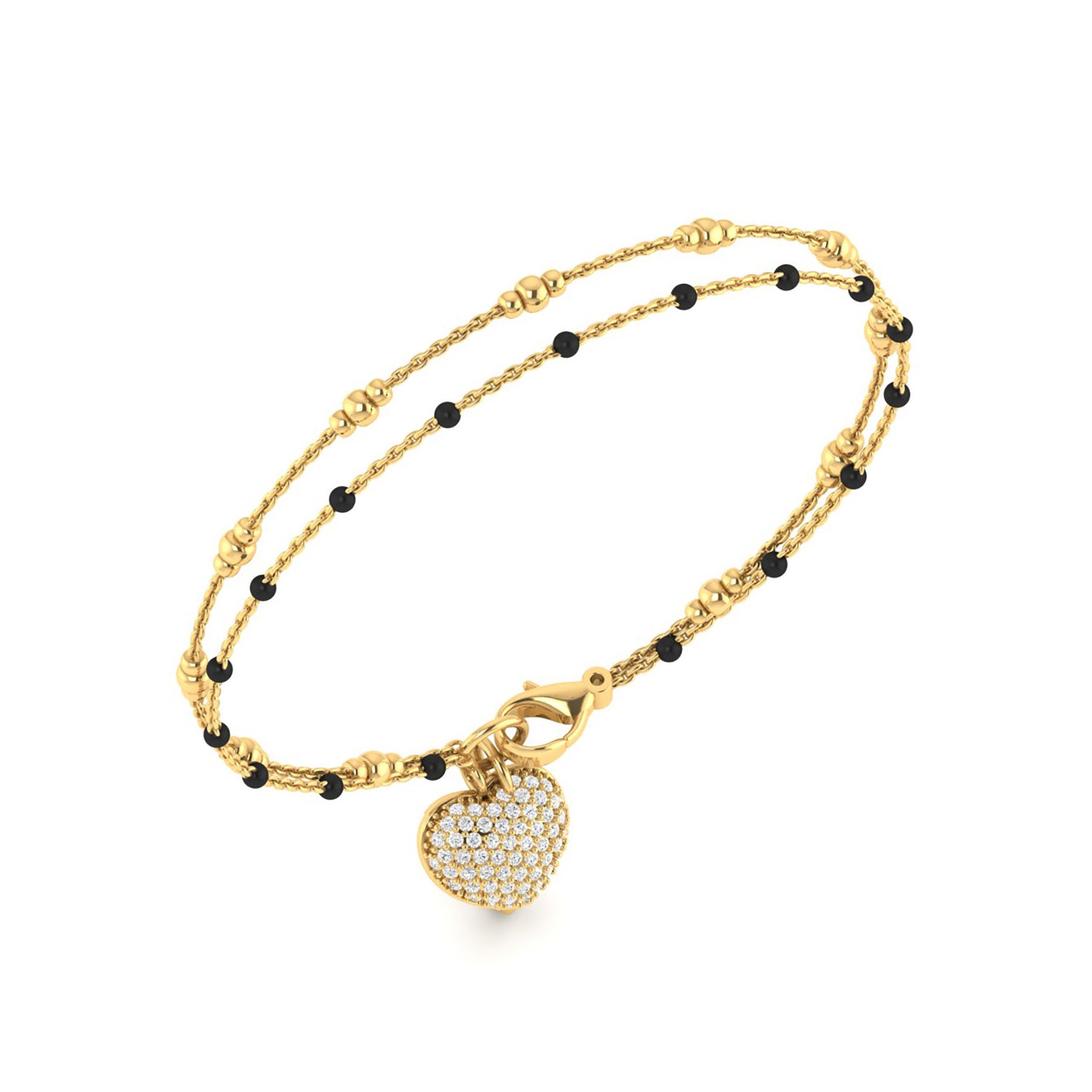 Yellow Gold Mangalsutra with Lab Grown Diamonds Virja