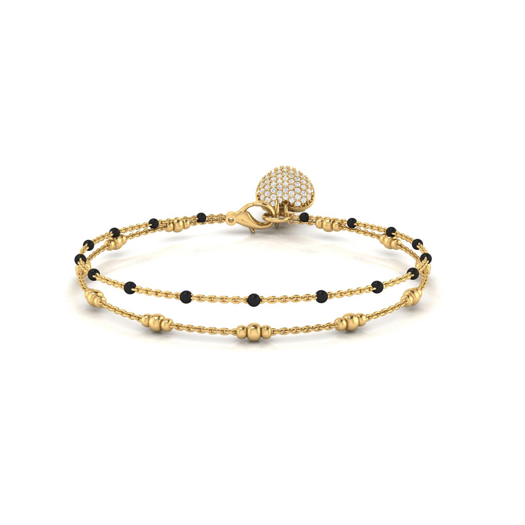 Yellow Gold Mangalsutra with Lab Grown Diamonds Virja