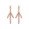 Casual Wear Rose Gold Stud Earrings with Lab Grown Diamonds Virja