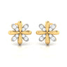 Daily Wear Yellow Gold Stud Earrings with Lab Grown Diamonds Virja