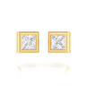 Yellow Gold Stud Earrings with Lab Grown Diamonds Virja