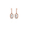 Rose Gold Dangler Earrings with Lab Grown Diamonds Virja