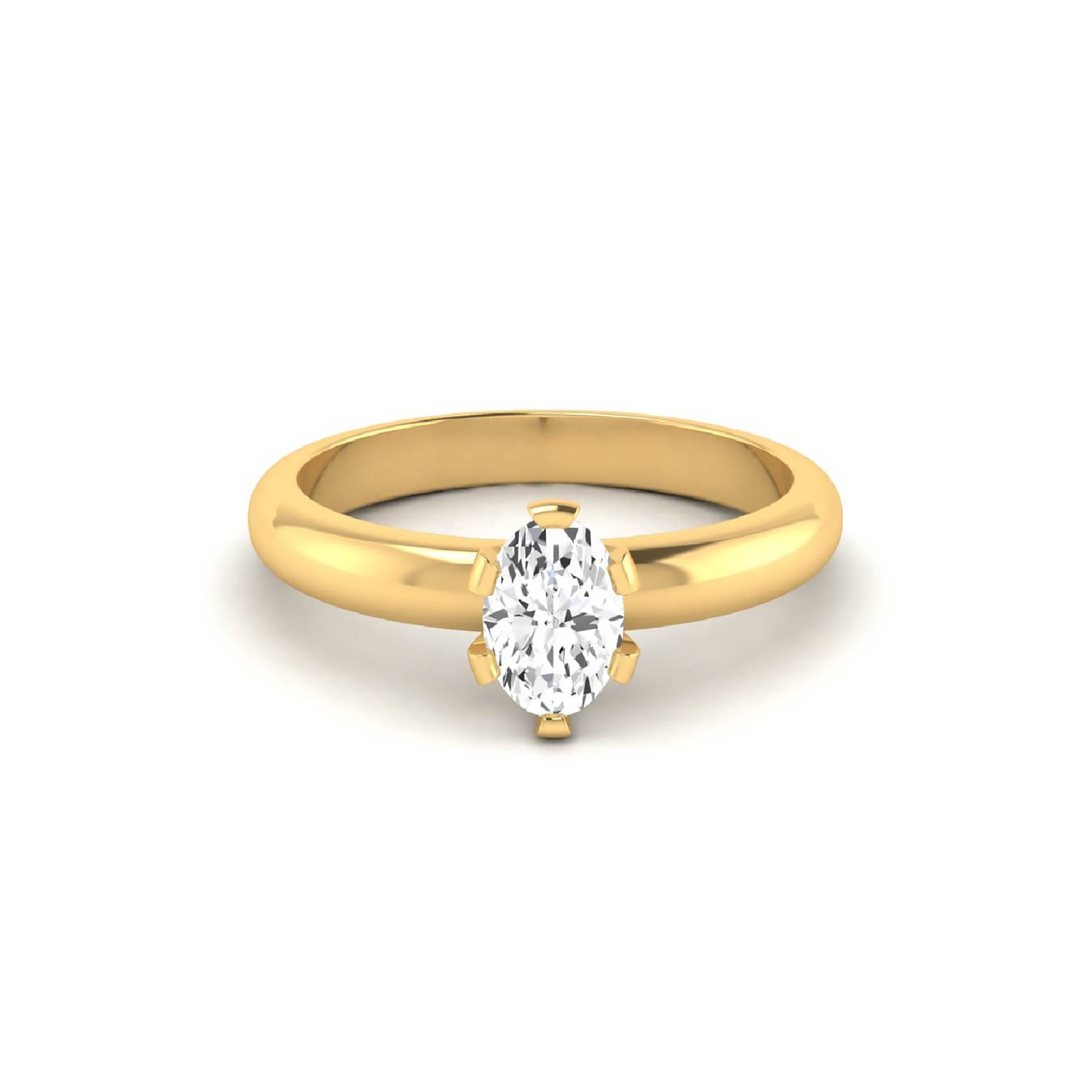 6-Prong Oval Solitaire Engagement Ring