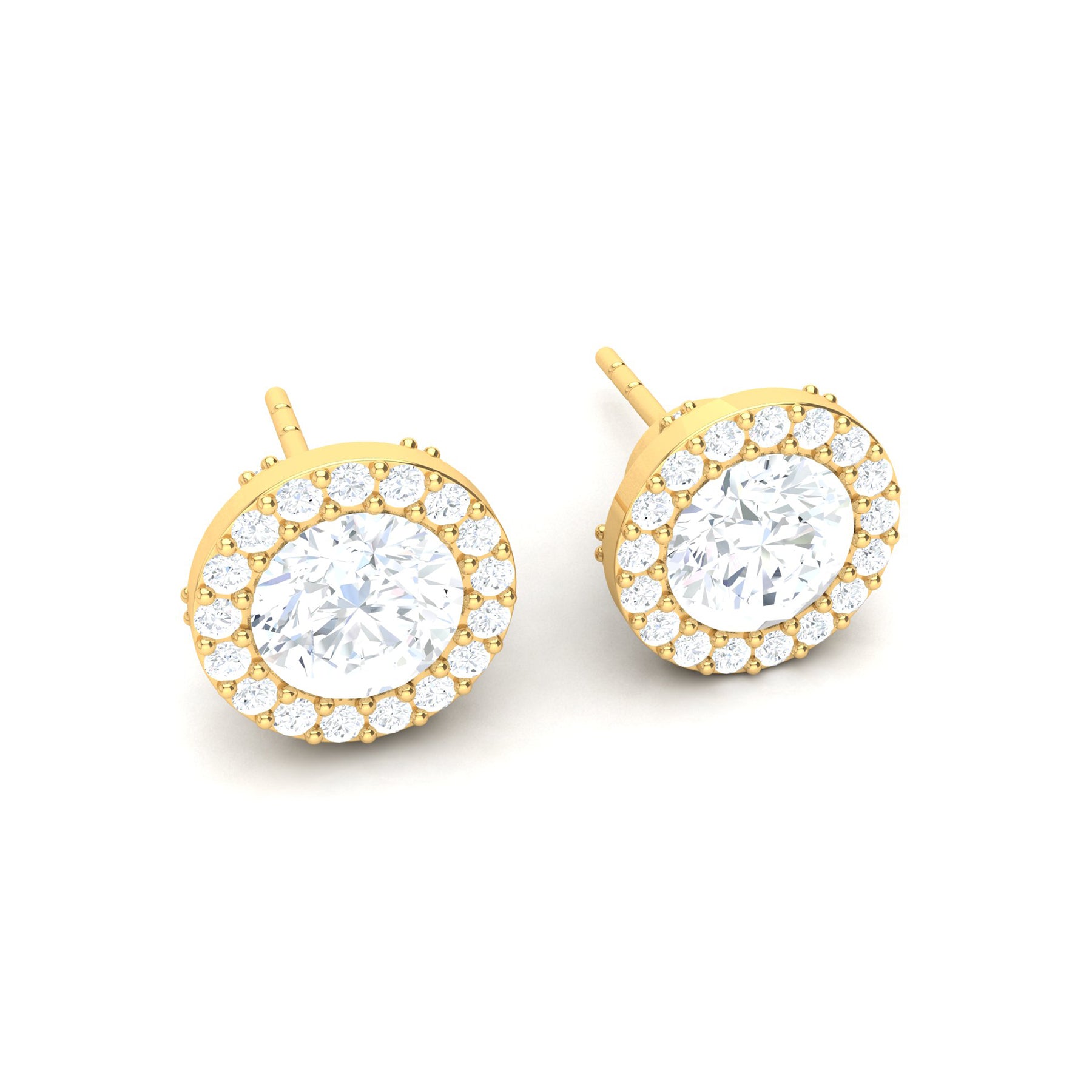 Gold Diamond Studs with Lab Grown Diamonds Virja