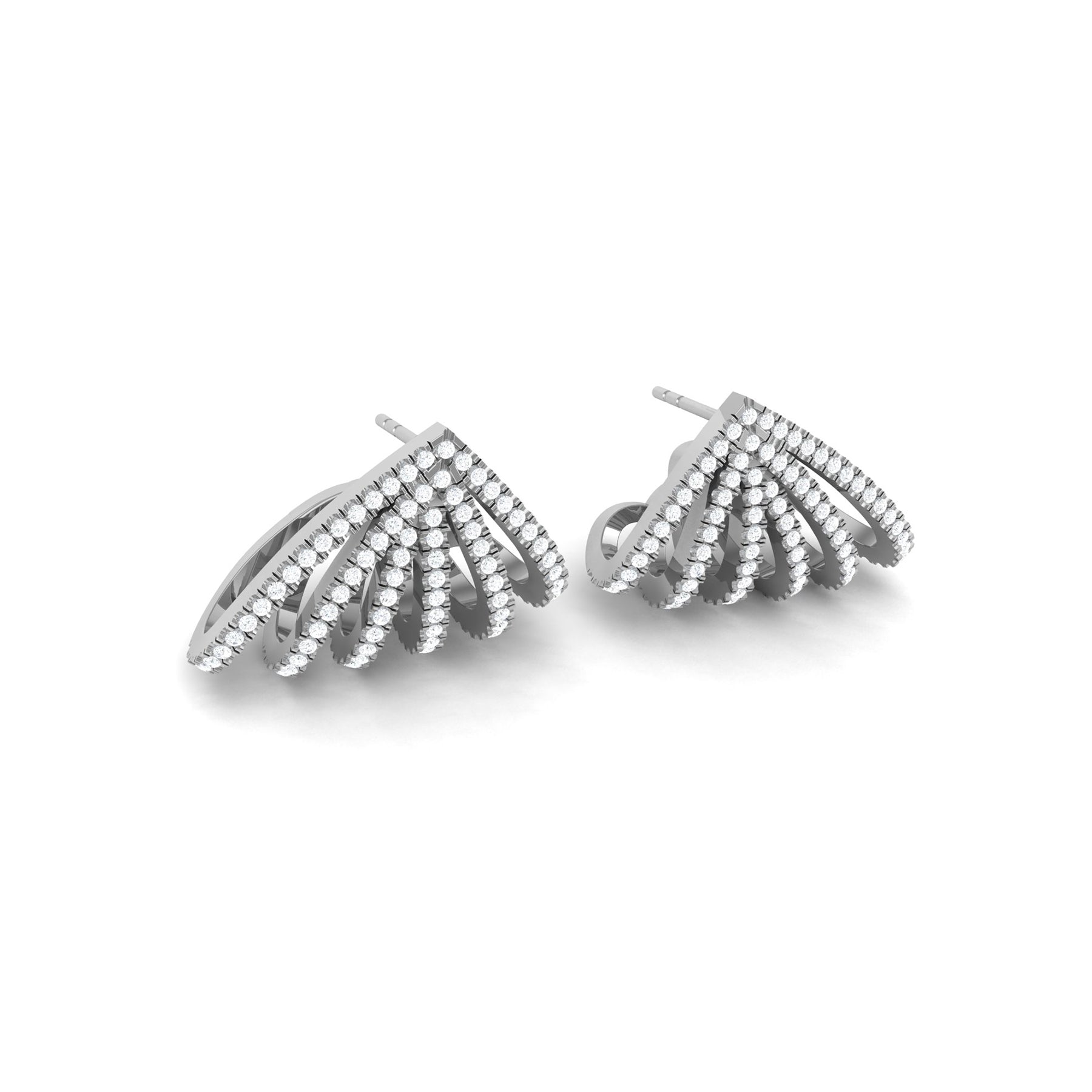 White Gold Hoop Earrings with Lab Grown Diamonds Virja