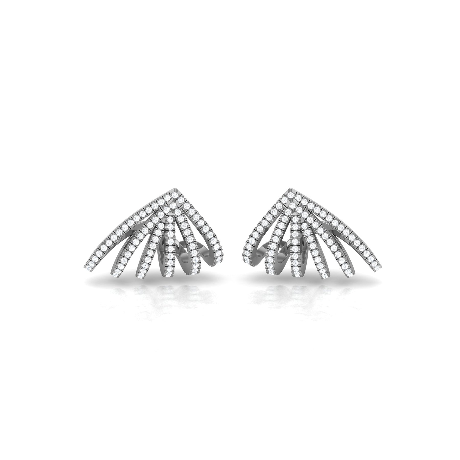 White Gold Hoop Earrings with Lab Grown Diamonds Virja
