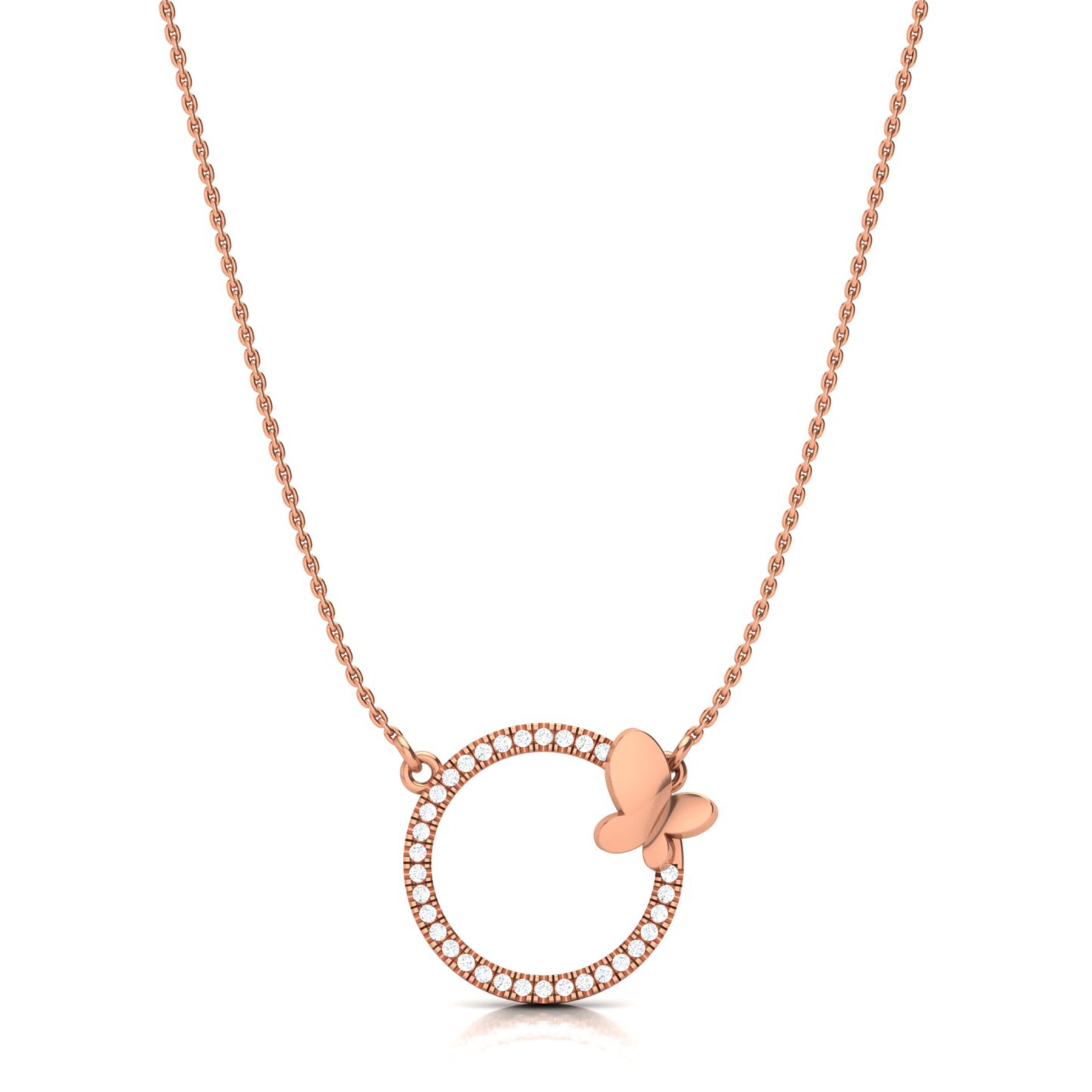 Rose Gold Necklace with Lab Grown Diamonds Virja