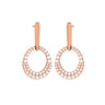 Party Wear Rose Gold Hoop Earrings with Lab Grown Diamonds Virja