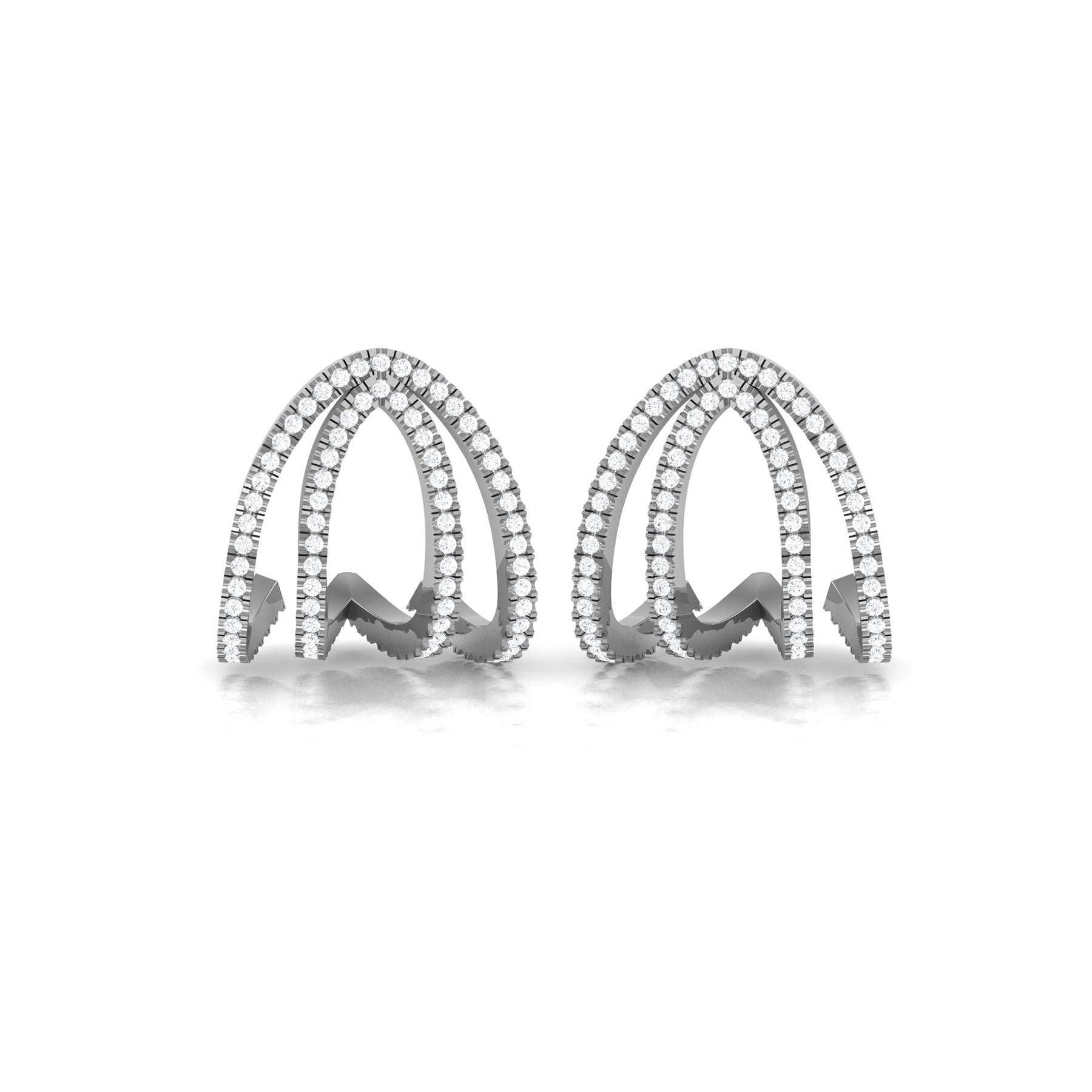 White Gold Hoop Earrings with Lab Grown Diamonds Virja