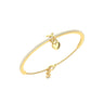 Gold Bangle Bracelet with Lab Grown Diamonds Virja