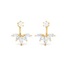 Gold Front Back Earrings with Lab Grown Diamonds Virja