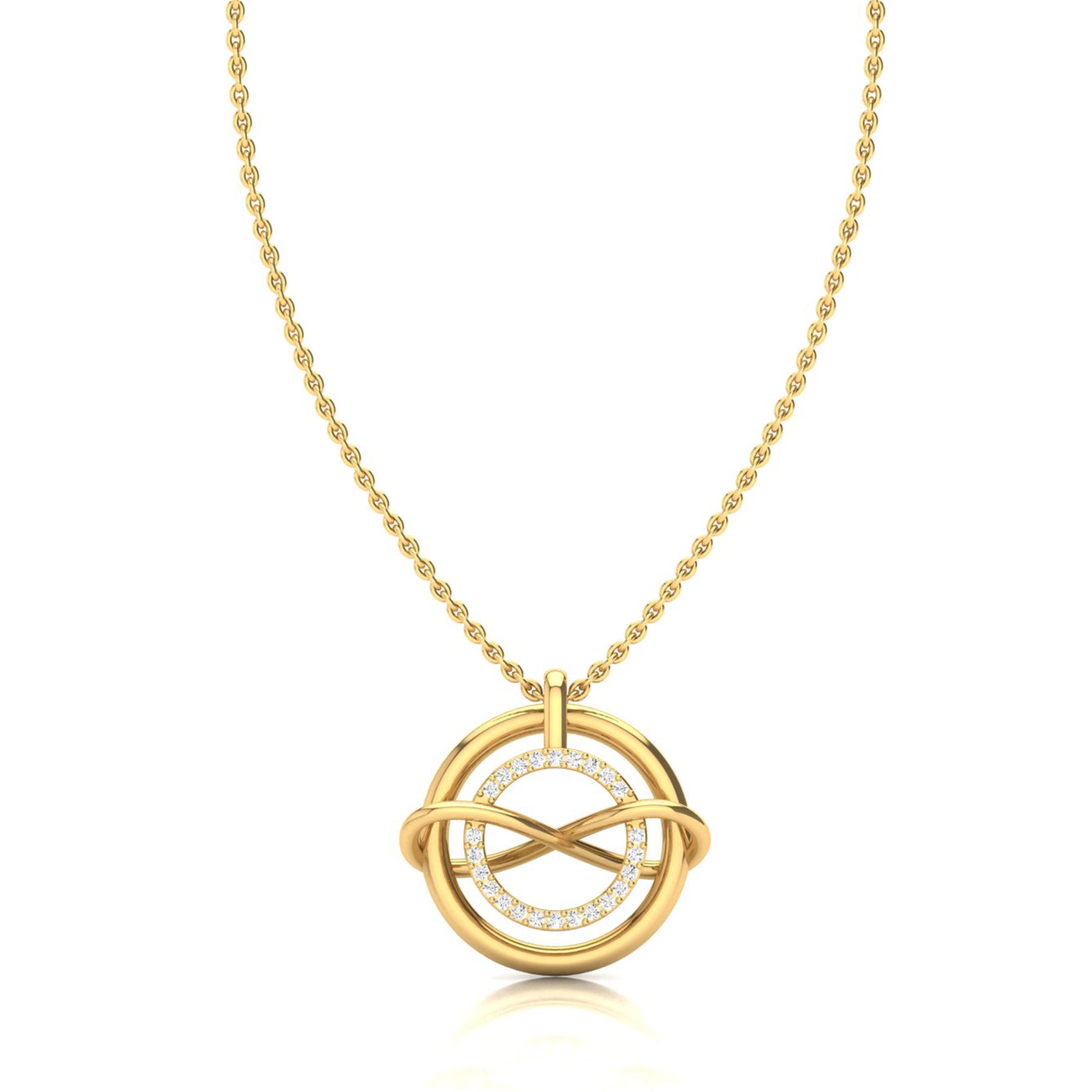 Yellow Gold Necklace with Lab Grown Diamonds Virja